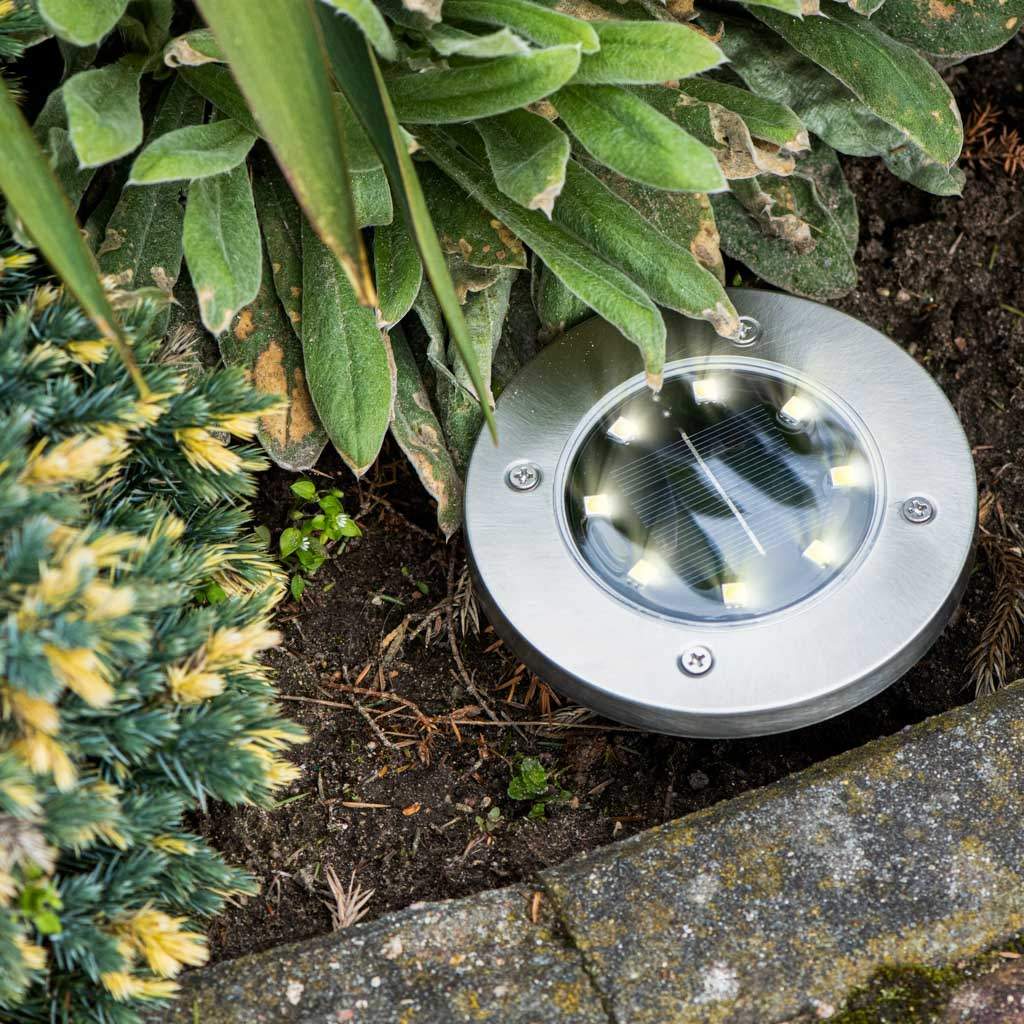 Solcelle-havelamper 8 LED - 4-pak