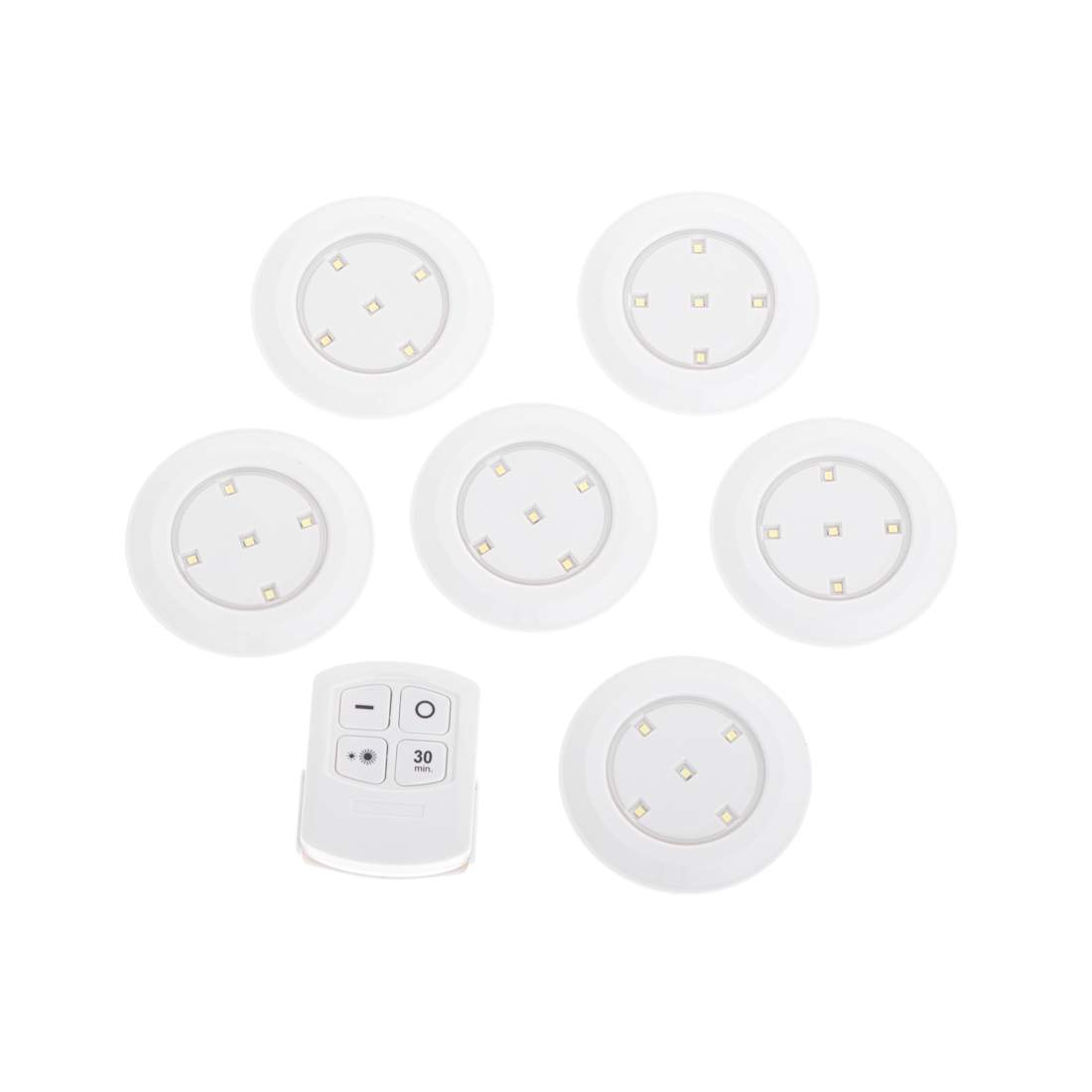 Trådlösa LED-lampor med fjärrkontroll - 6-pack | Hem & Hobby - Hem & Hushåll - Lampor & Belysning | Pryloteket