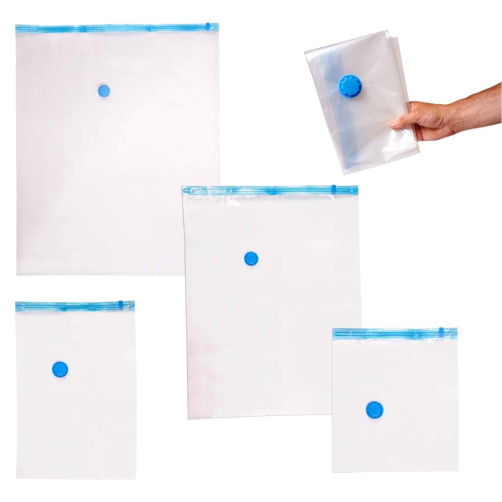 Vakuumpåsar för kläder - 8-pack, 4 storlekar | Hem & Hobby - Resa & Semester - Organisering | Pryloteket