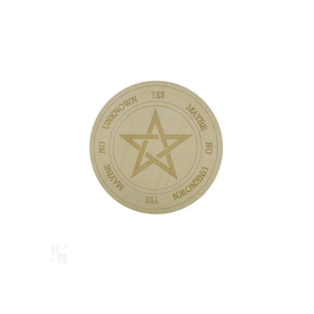 Træplade til spådom - Pentagram