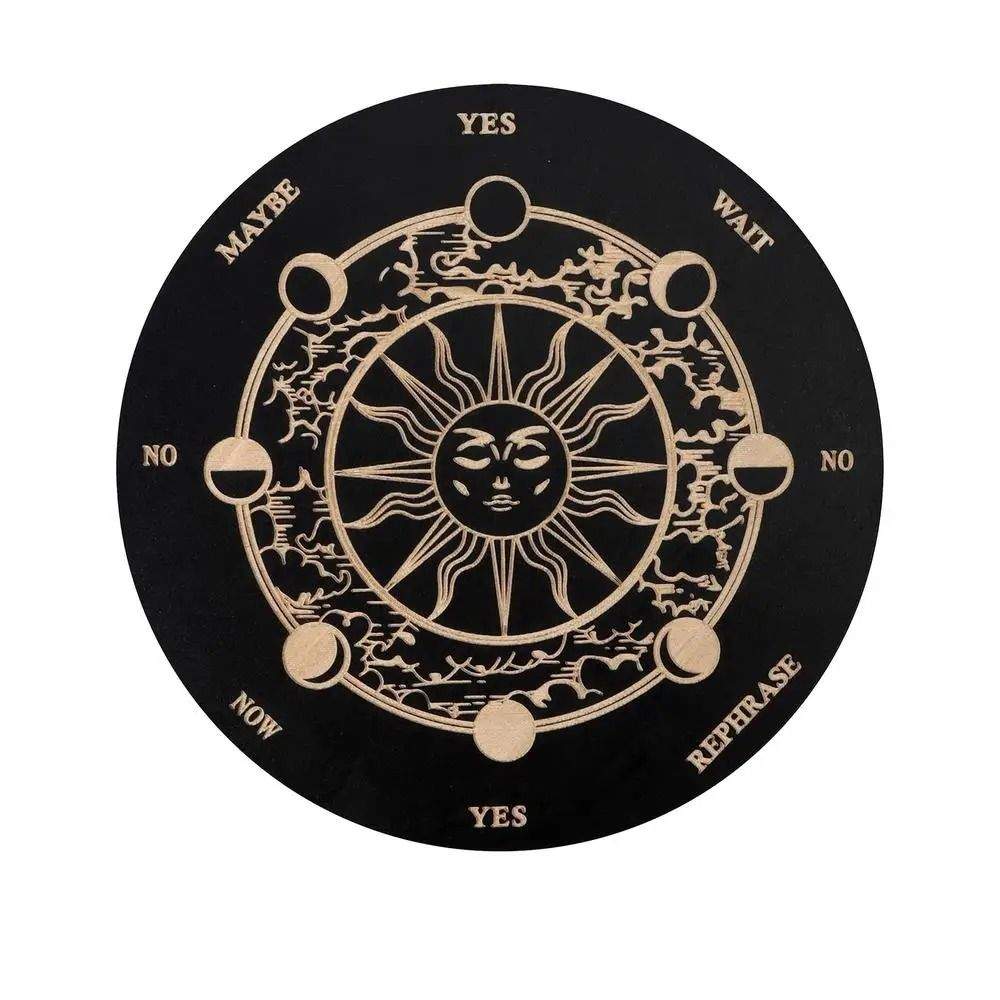 Wooden plaque for Divination - Sun