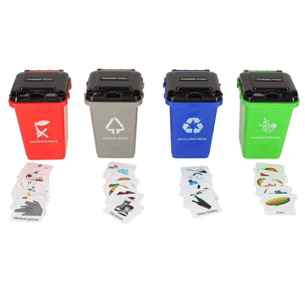 Spil til affaldssortering - Puslespil og kort