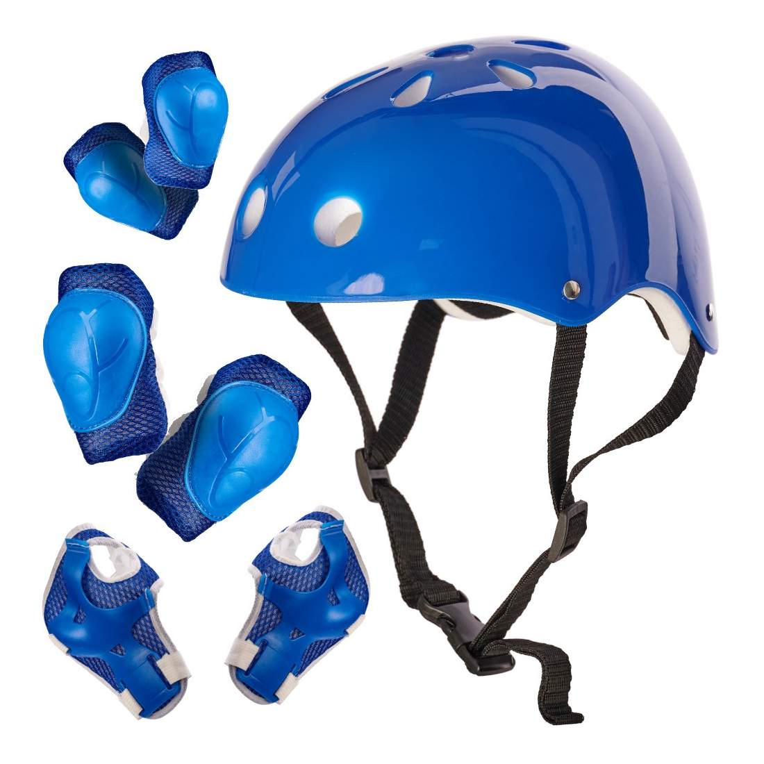 Hjälm- och Skyddssats för Rullskridskor - Blå | Sport & Fritid - Cykeltillbehör | Pryloteket