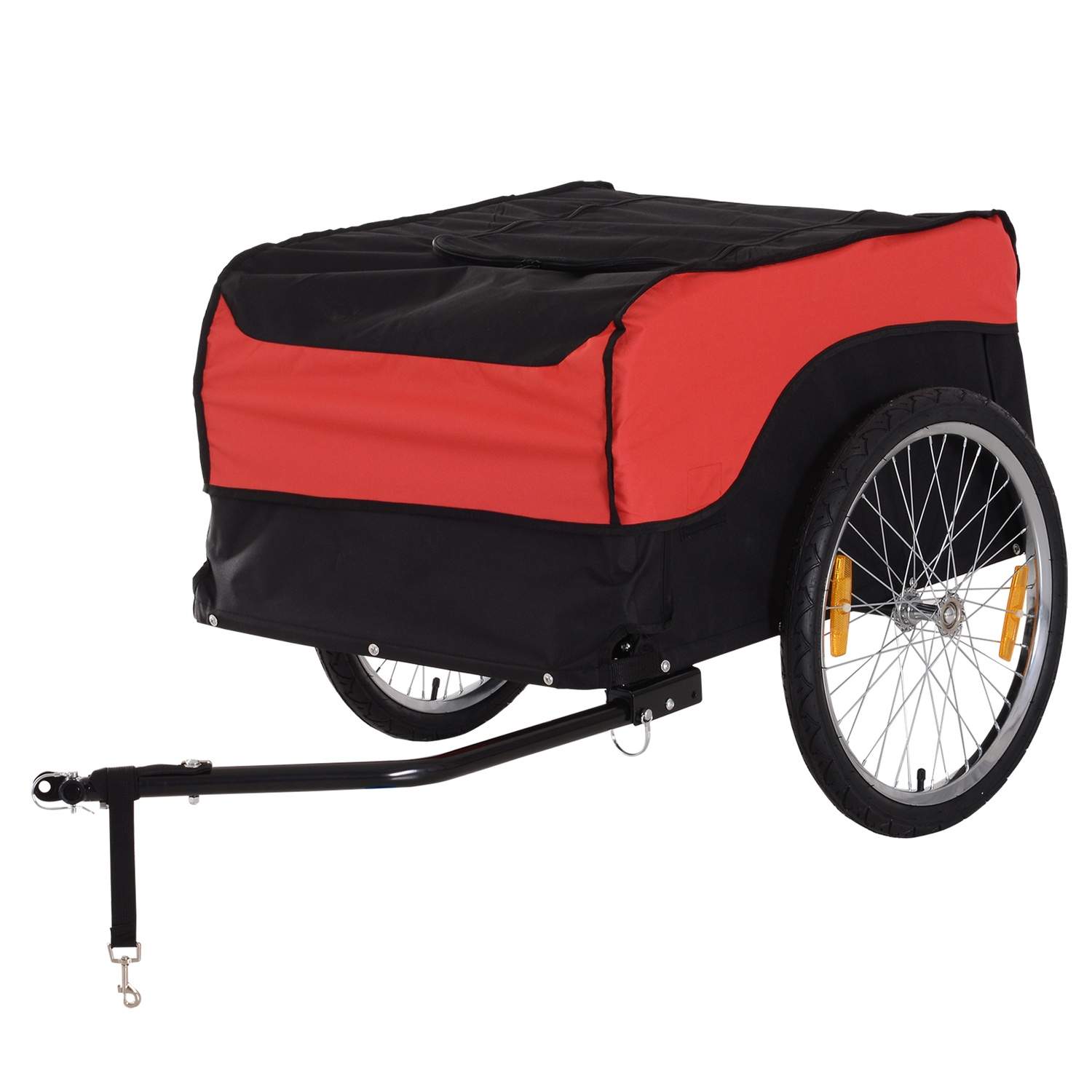 Rød-sort transportvogn til cykel og last