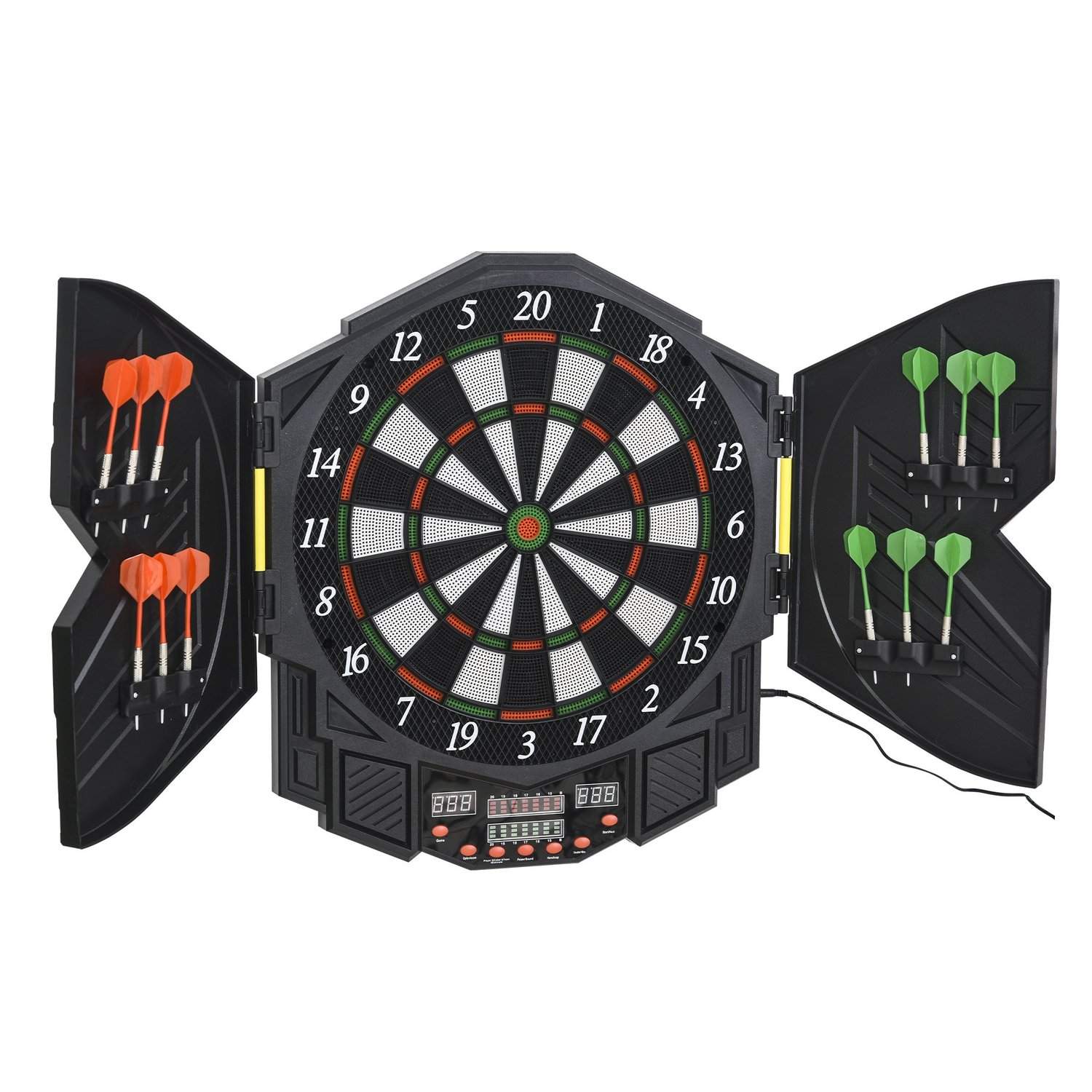 Elektronisk dartskive med 216 spil og 12 dart