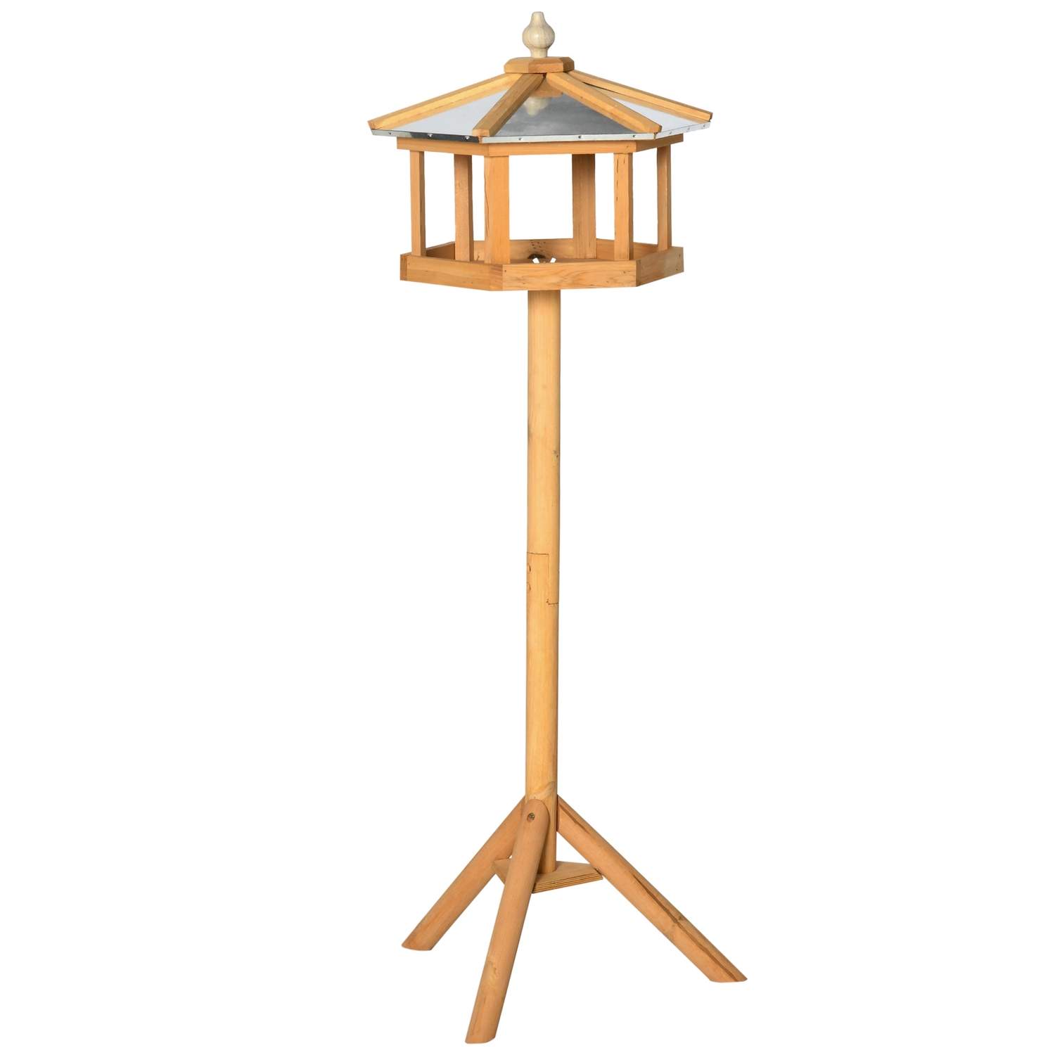 Fuglehus med stativ og zinktag 113x40x40 cm