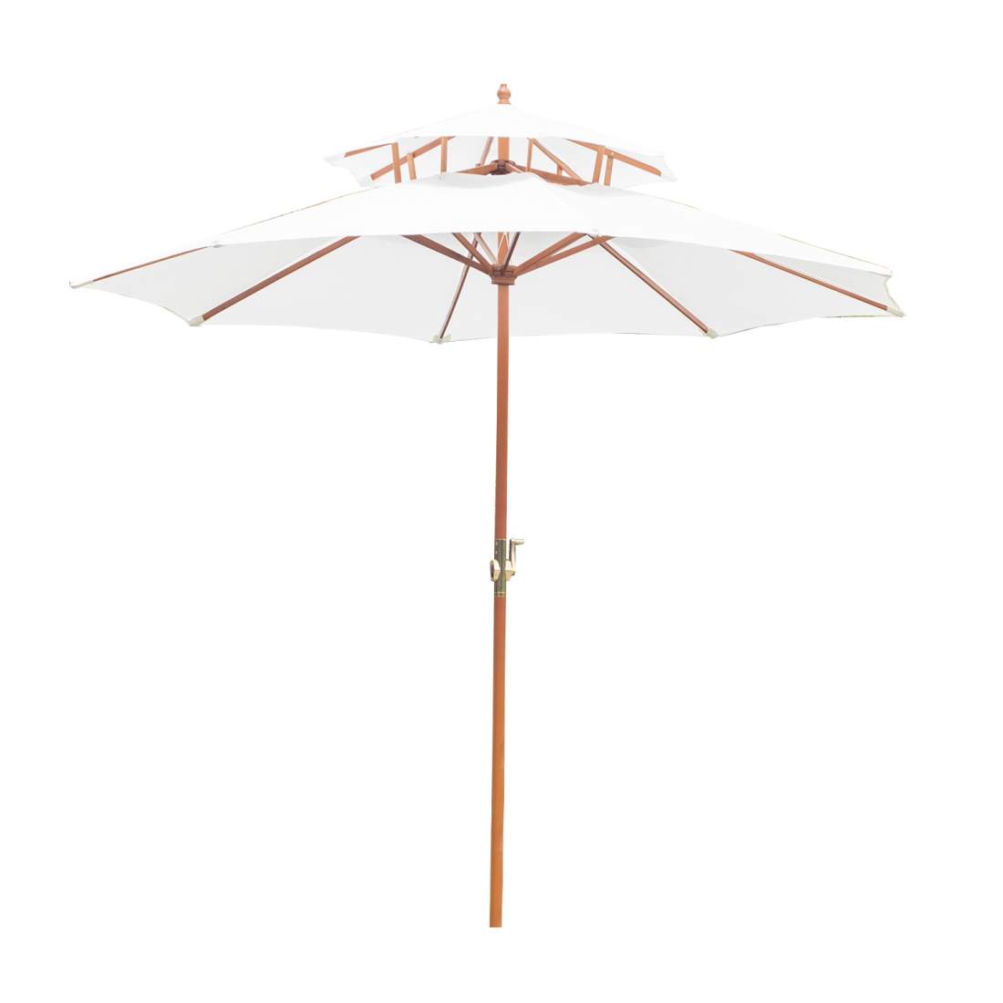 Parasol Trä Dubbeltak Cream för Trädgård & Balkong | Hem & Hobby - Hem & Hushåll - Trädgårdsartiklar - Parasoll | Pryloteket