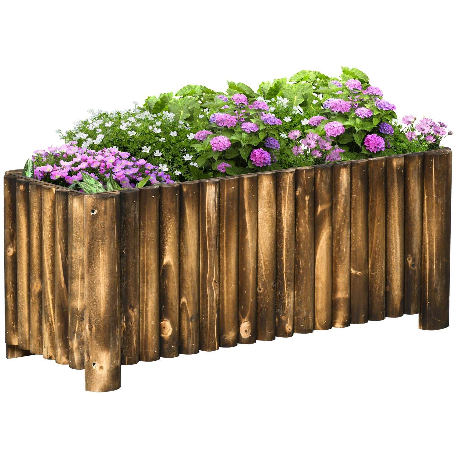 Gran højbed til planter og krydderurter
