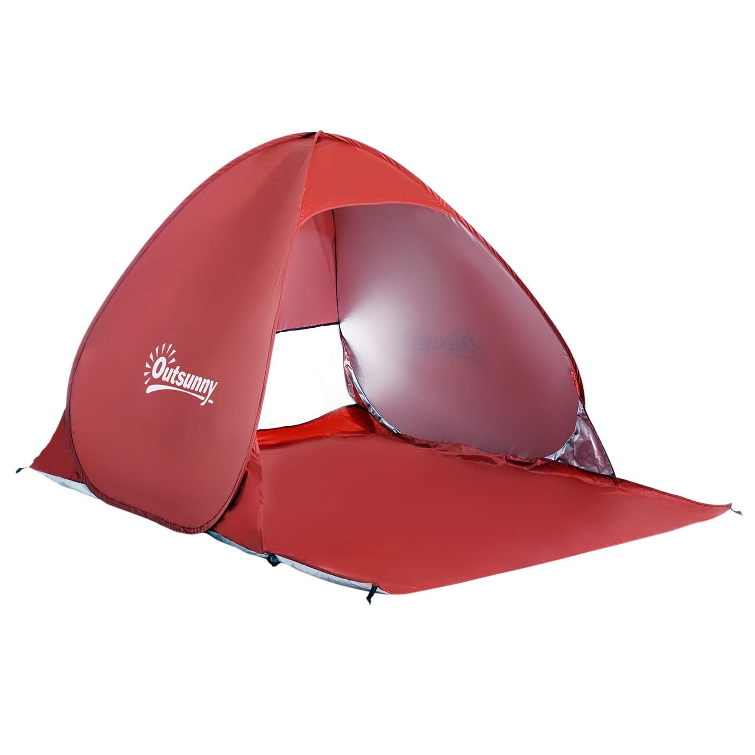 Hurtigt sammensat Pop Up Strandtelt Rød 200x150x119cm
