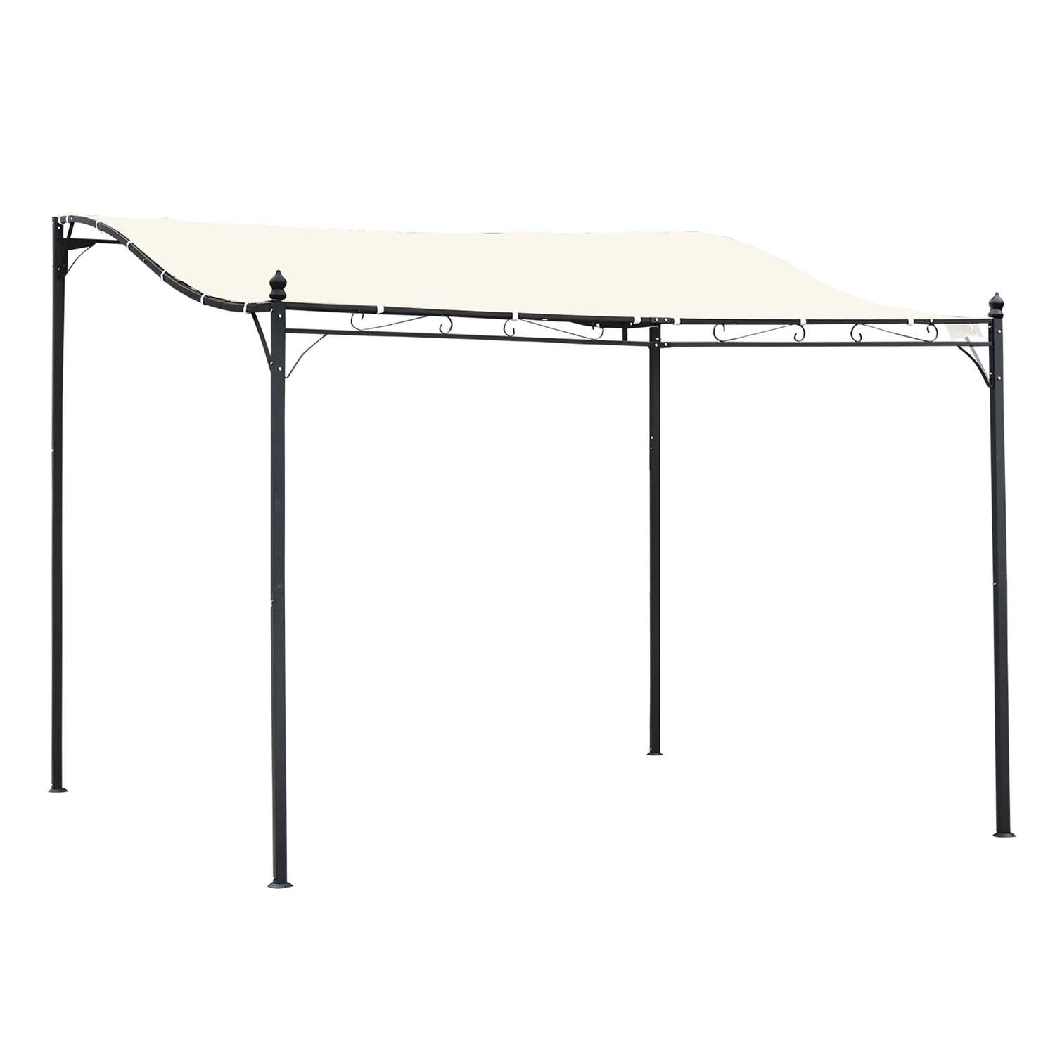 Pergola Gazebo Telt Metal Creme 297x297 cm