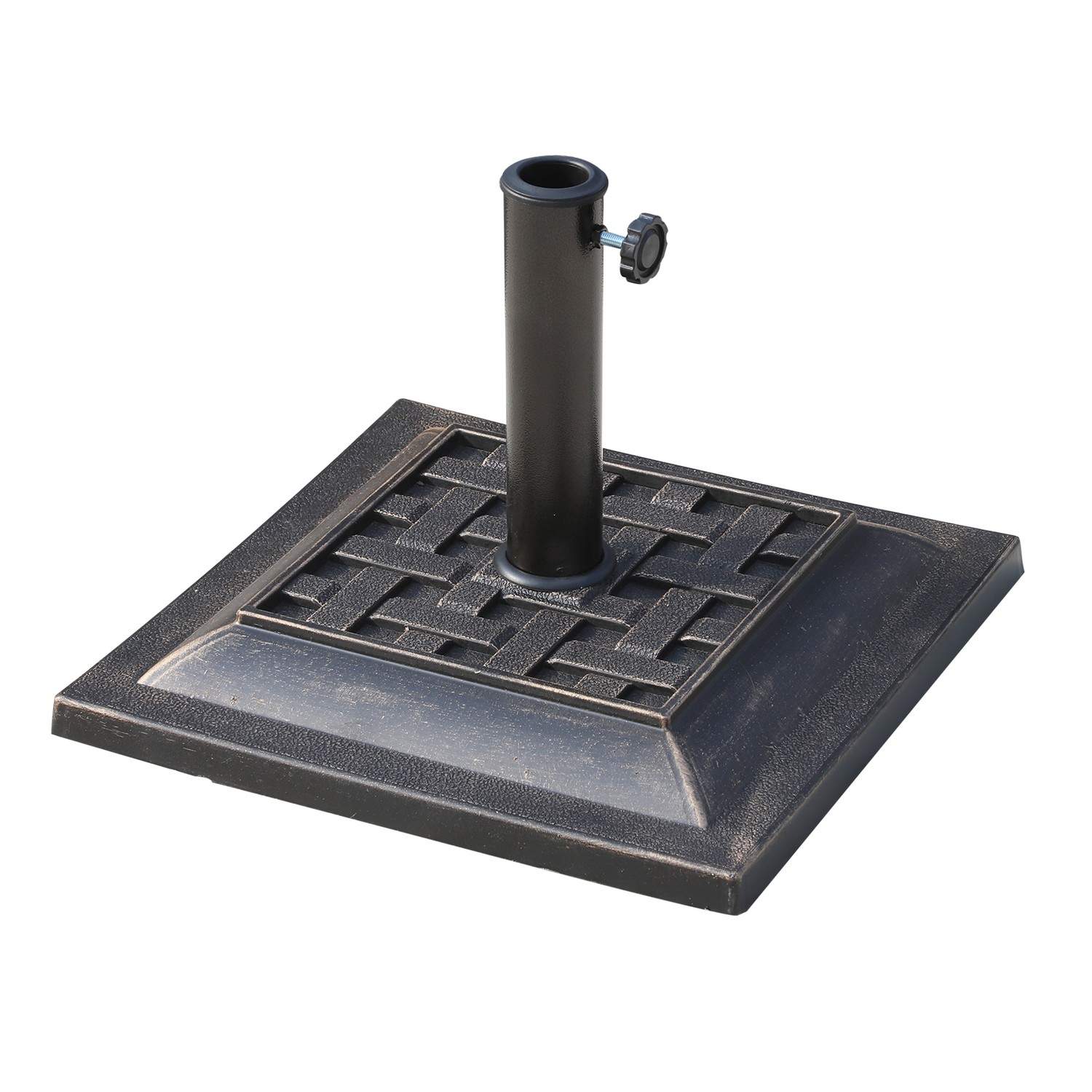 Bronze Parasol Base 9Kg Polyester Resin 38/48Mm