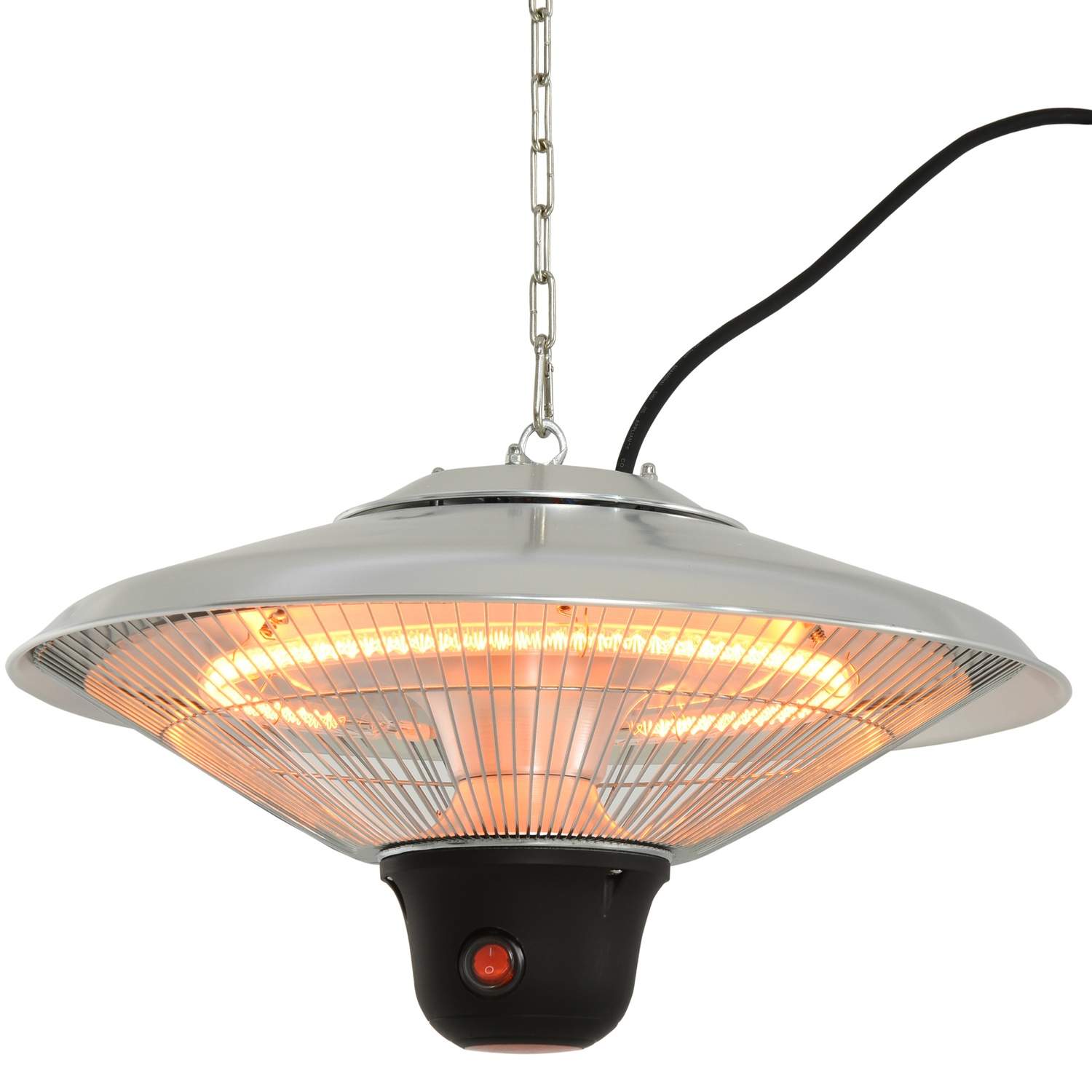 Kattolämmitin 1500W LED Kaukosäädin Hopea