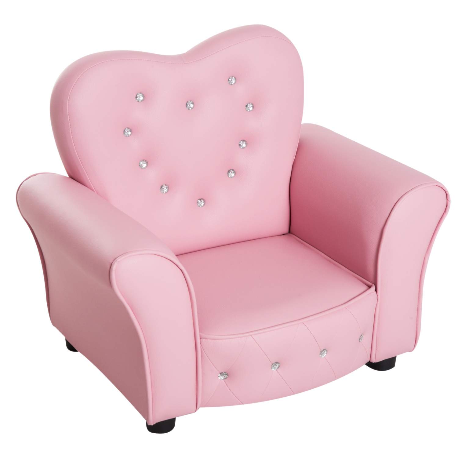 Hjerteformet Pink børnesofa - Hyggelig lænestol