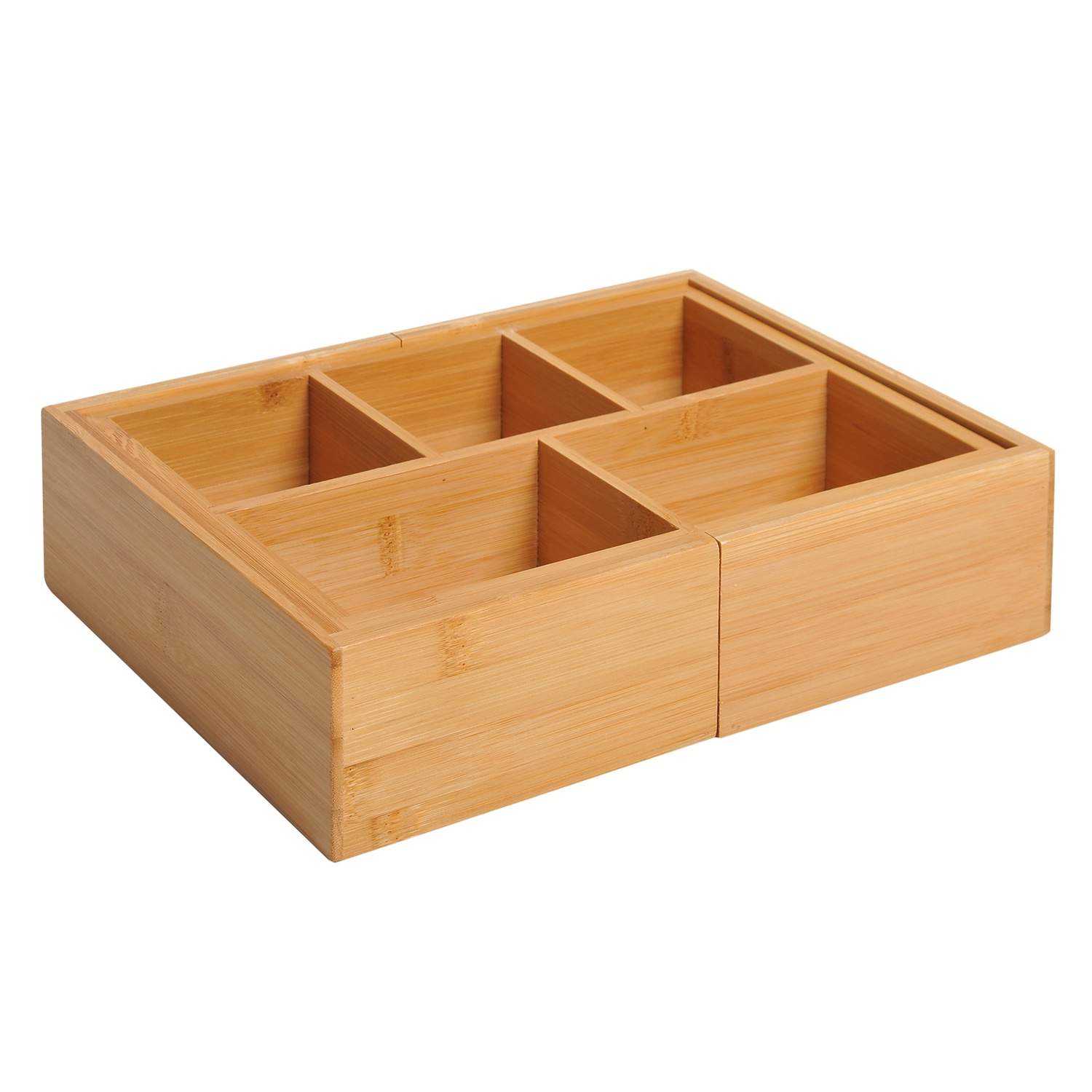 Udtrækkelig Bambus Skuffe Organizer 24,6x17,6x7 cm