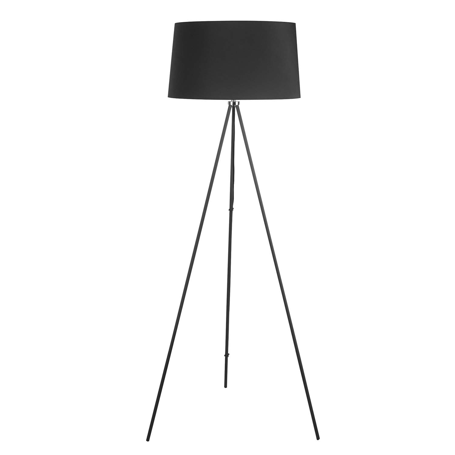 Skandinavisk gulvlampe soveværelse, sort stof & metal