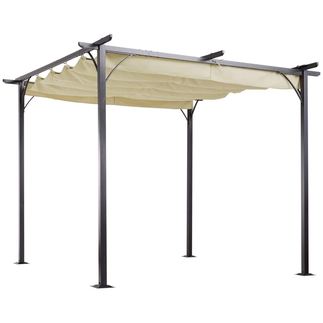 Vattentät Pergola 3x3 m med Skjuttak och UV-skydd | Hem & Hobby - Hem & Hushåll - Trädgårdsartiklar - Pergola | Pryloteket
