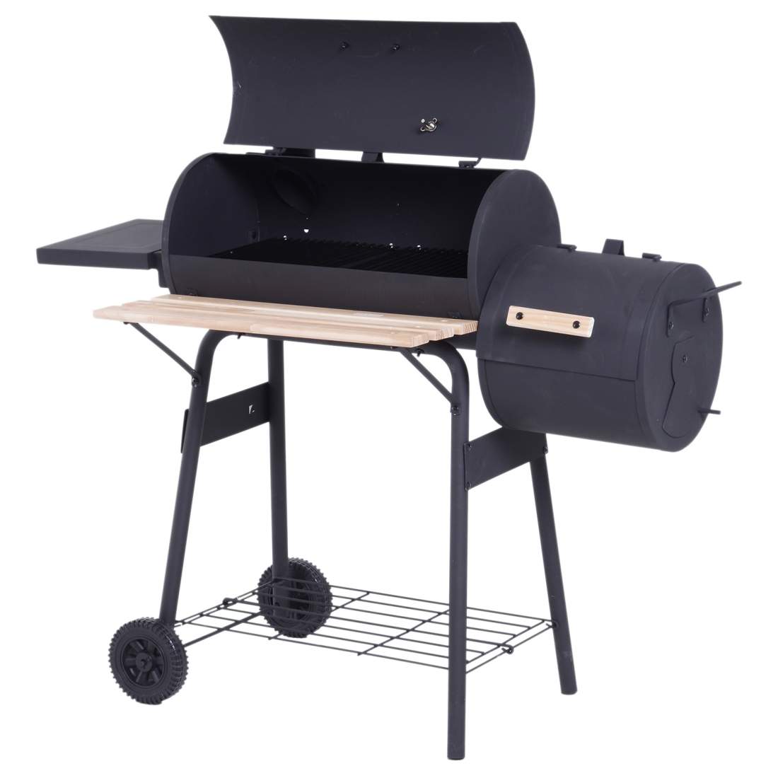 Smoker BBQ Kolgrillvagn med Dubbel Brännkammare | Hem & Hobby | Pryloteket