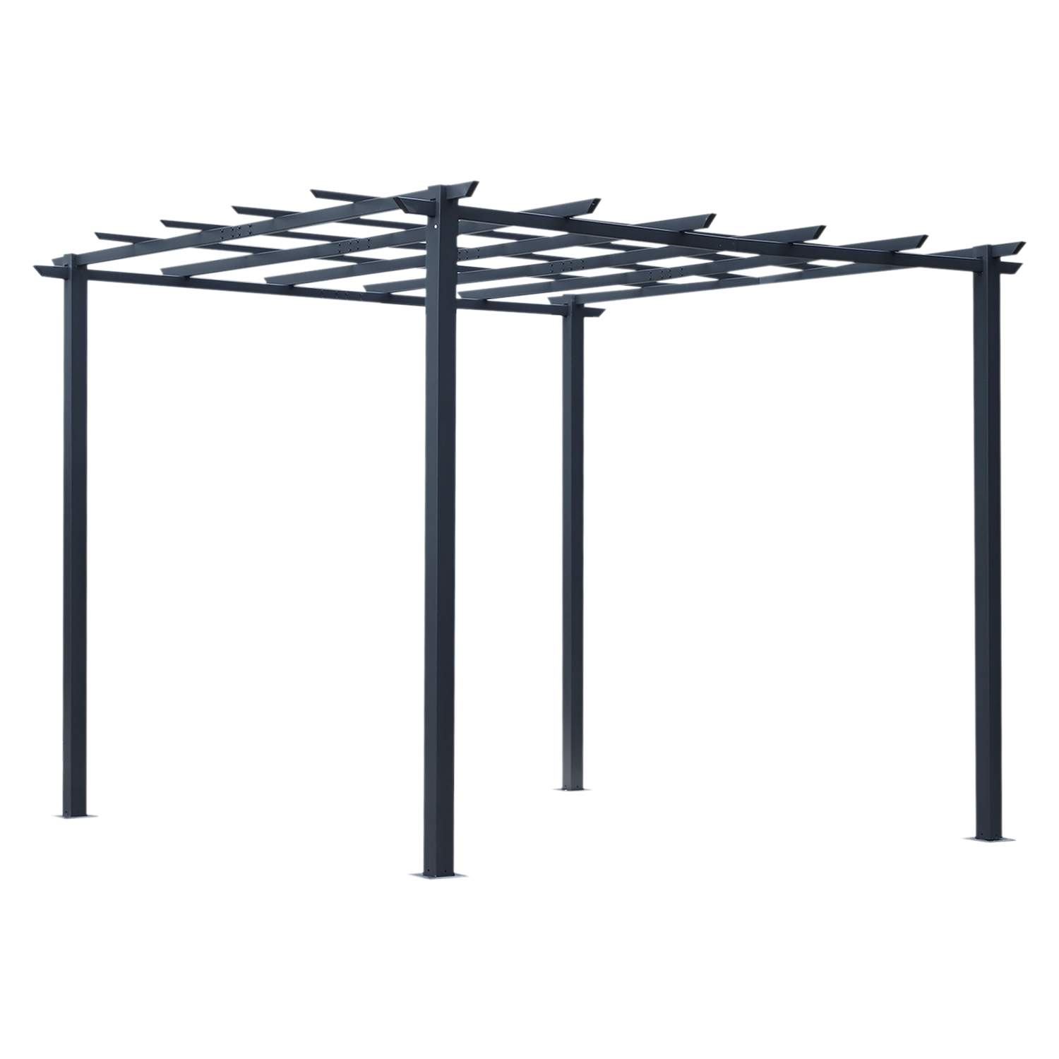 Sort metal trellis pavillon til haven