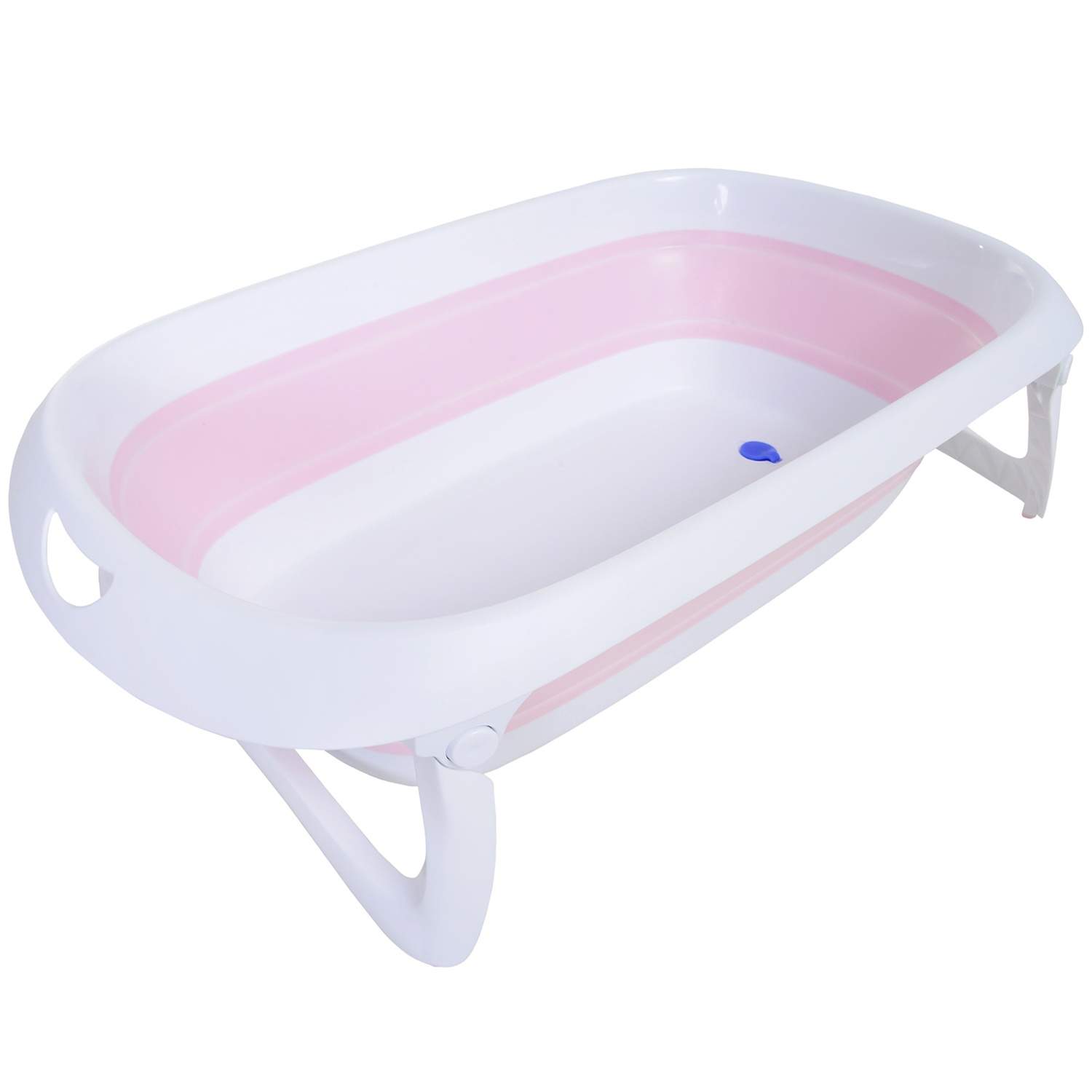 Ergonomisk skridsikkert foldbart babybadekar pink