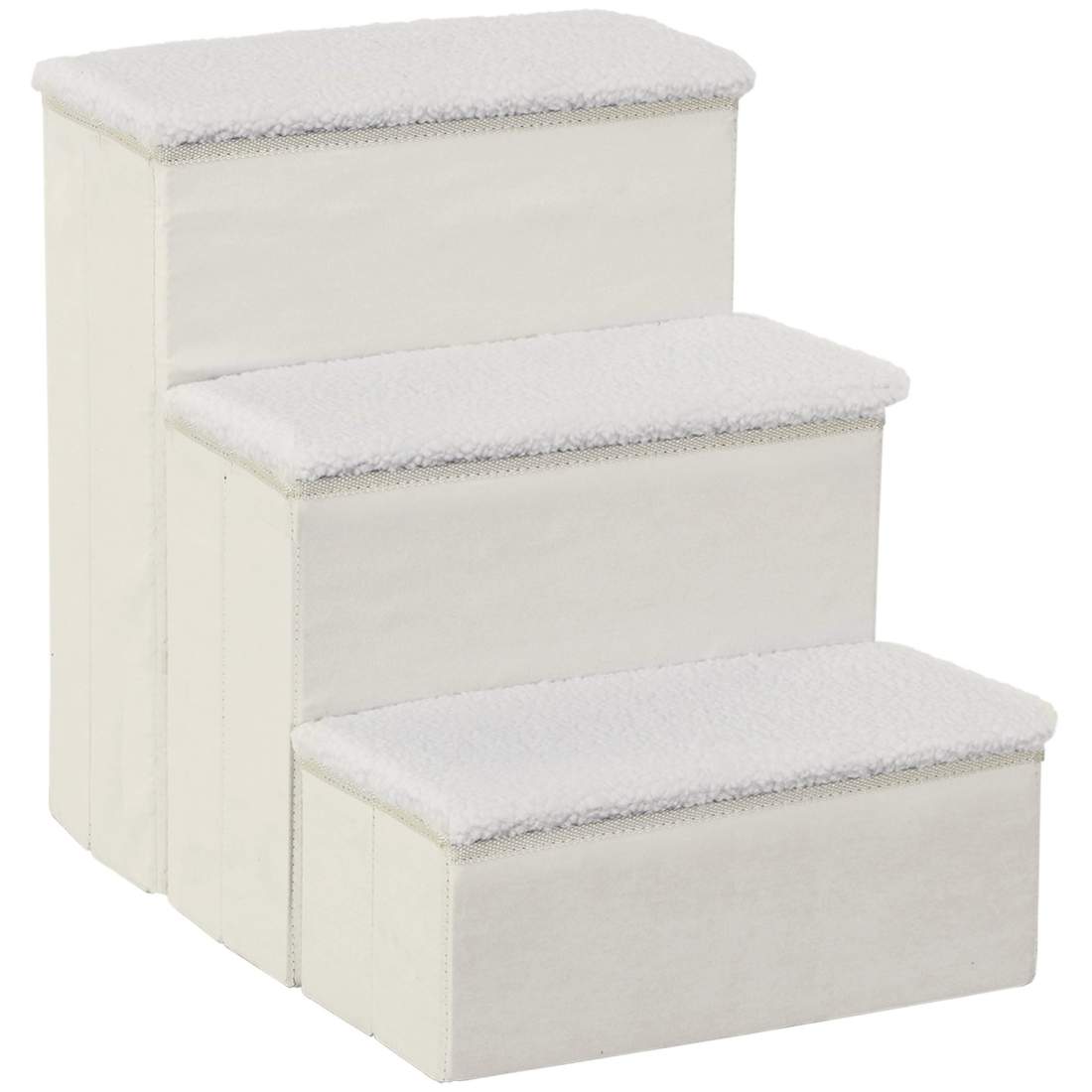 Vikbar Djurtrappa med Förvaring, Vit MDF | Hem & Hobby | Pryloteket