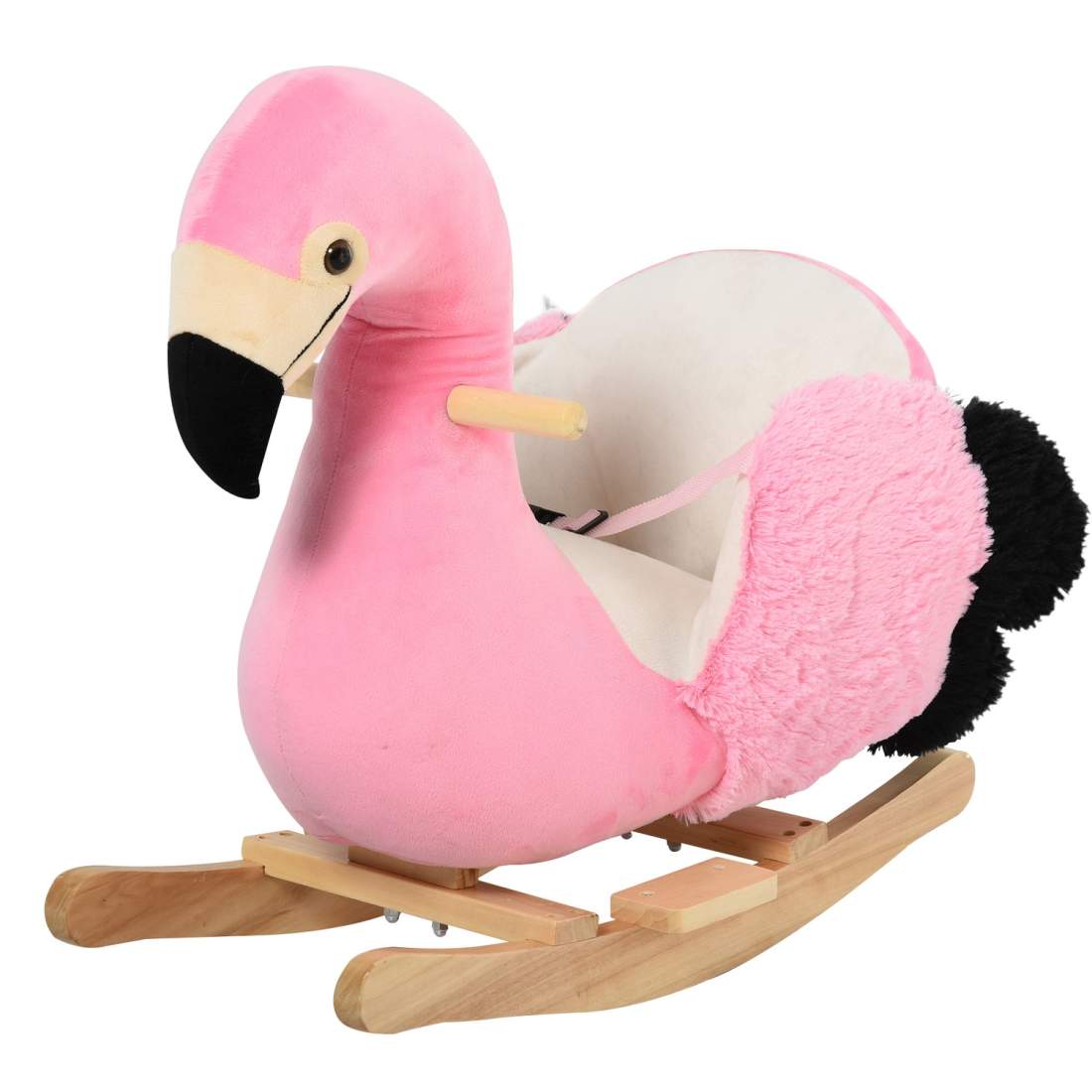 Gunghäst Flamingo Plysch med Säkerhetsbälte | Hem & Hobby | Pryloteket