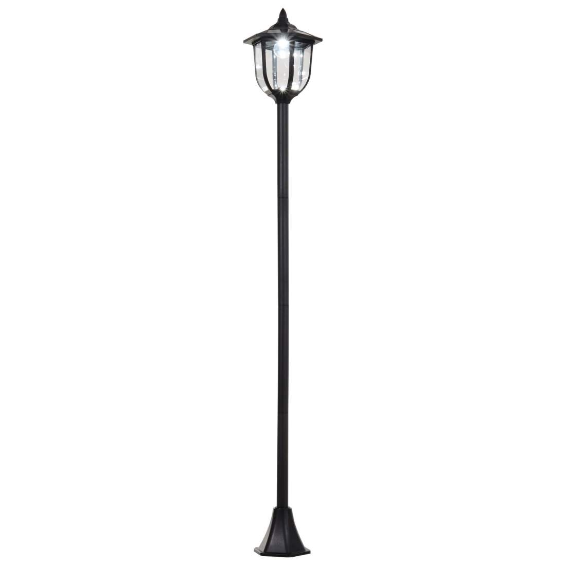 Solcellsdriven LED Trädgårdslykta, Svart, Ø26,5xH177 cm | Hem & Hobby | Pryloteket