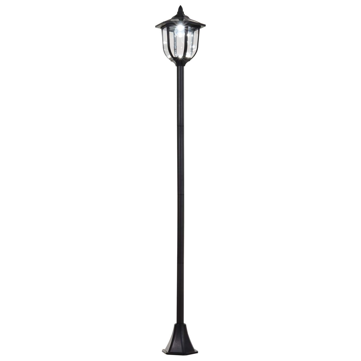 Solcelledrevet LED Havelanterne, Sort, Ø26,5xH177 cm
