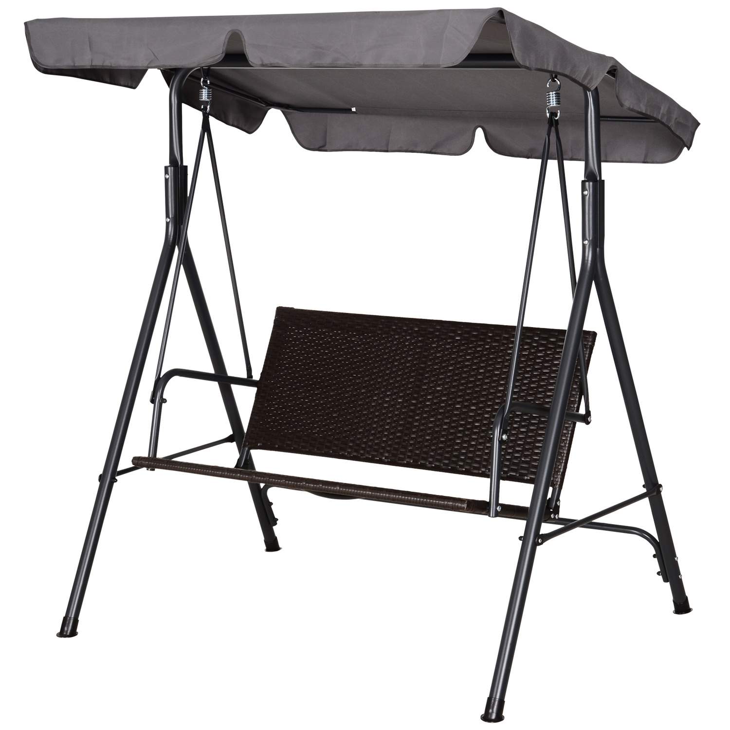 2-sæders havegynge med justerbart soltag