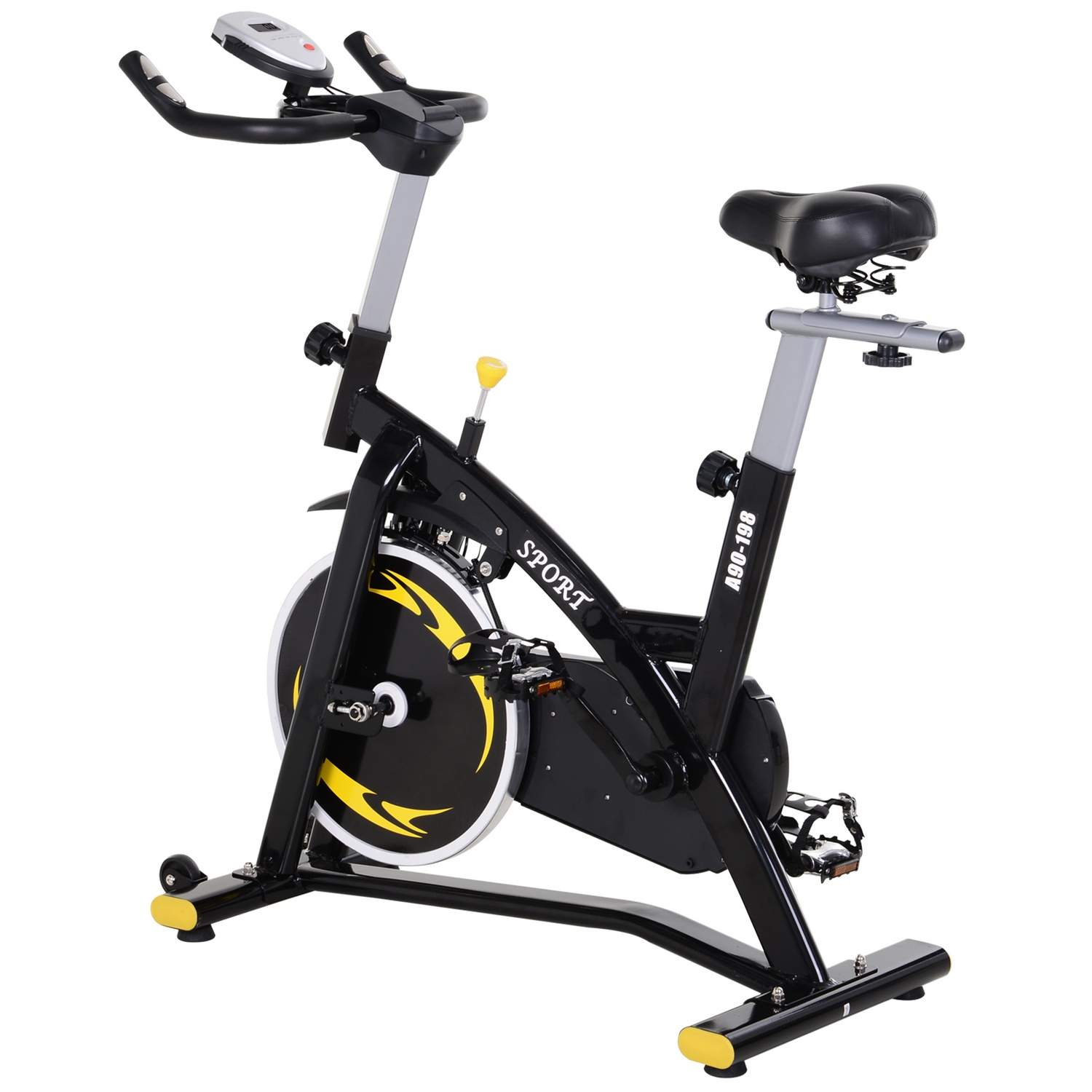 Højdejusterbar motionscykel med 10 kg svinghjul