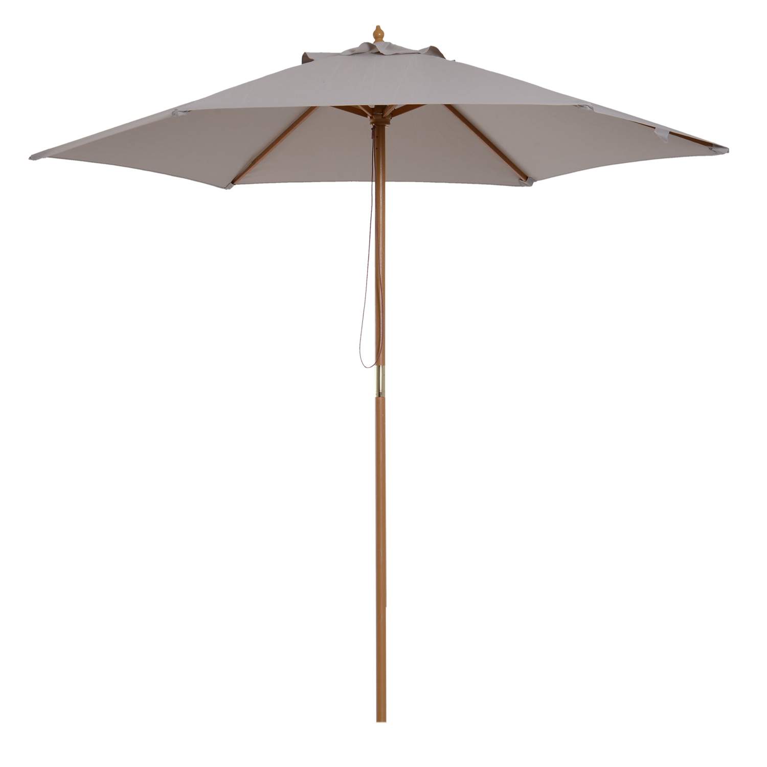 Grå haveparasol med 3-lags solbeskyttelse