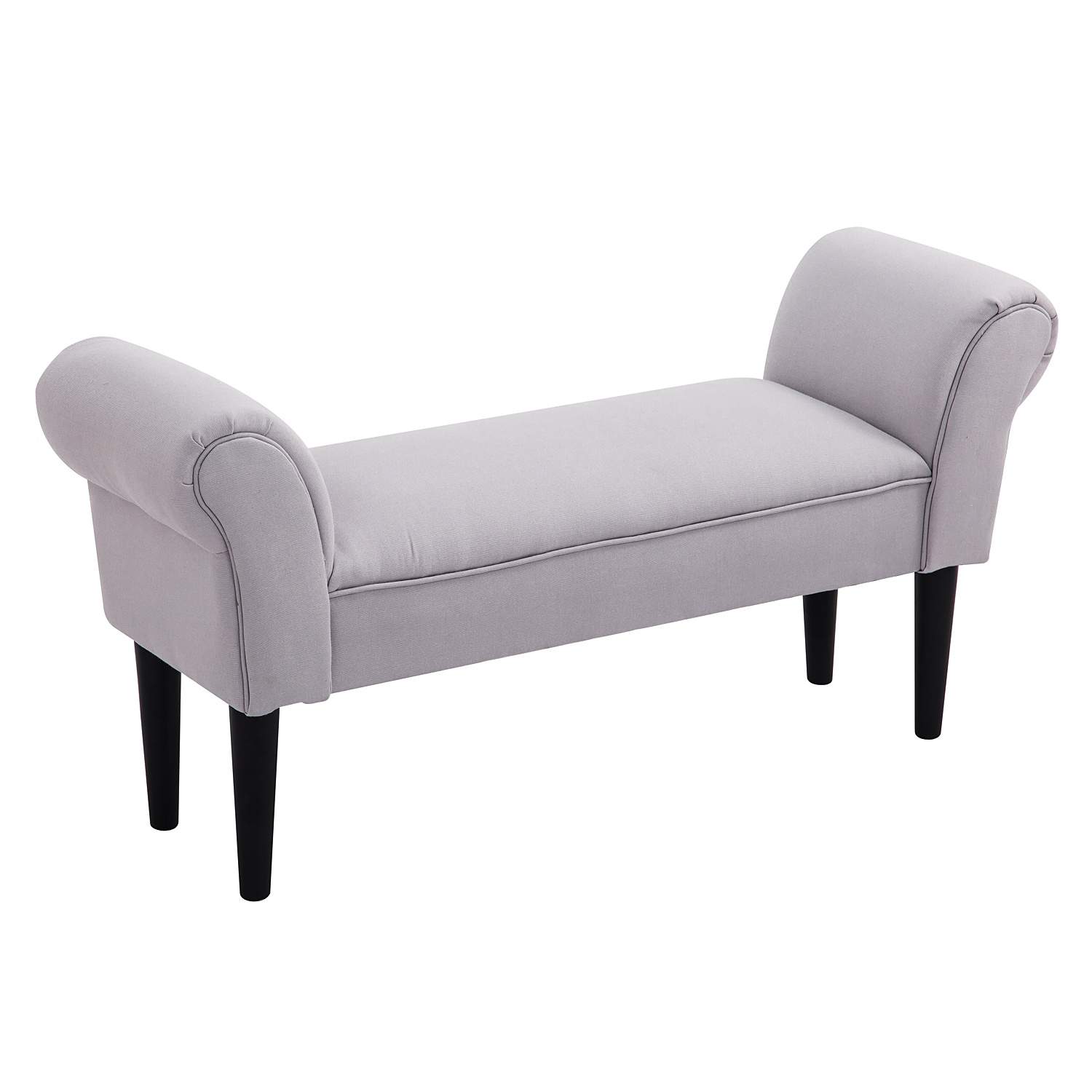 Polstret Sengebord Grå MDF & Skum 102x31x51cm