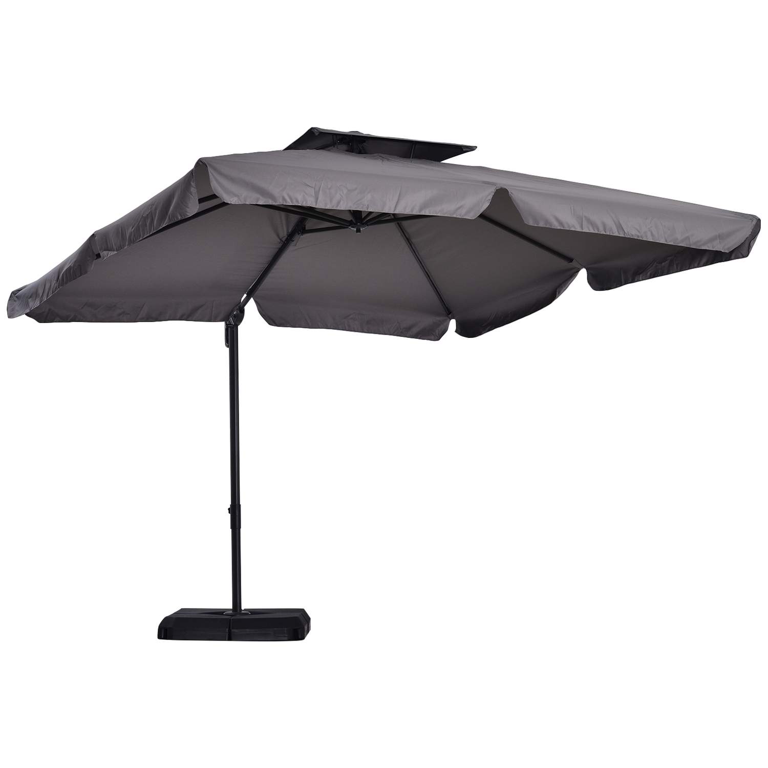Cantilever UV50+ parasol med stativ og vægte