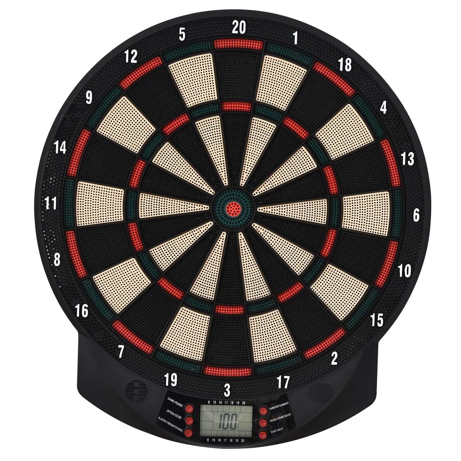 Elektronisk dartskive med 26 spil og 6 dartskive
