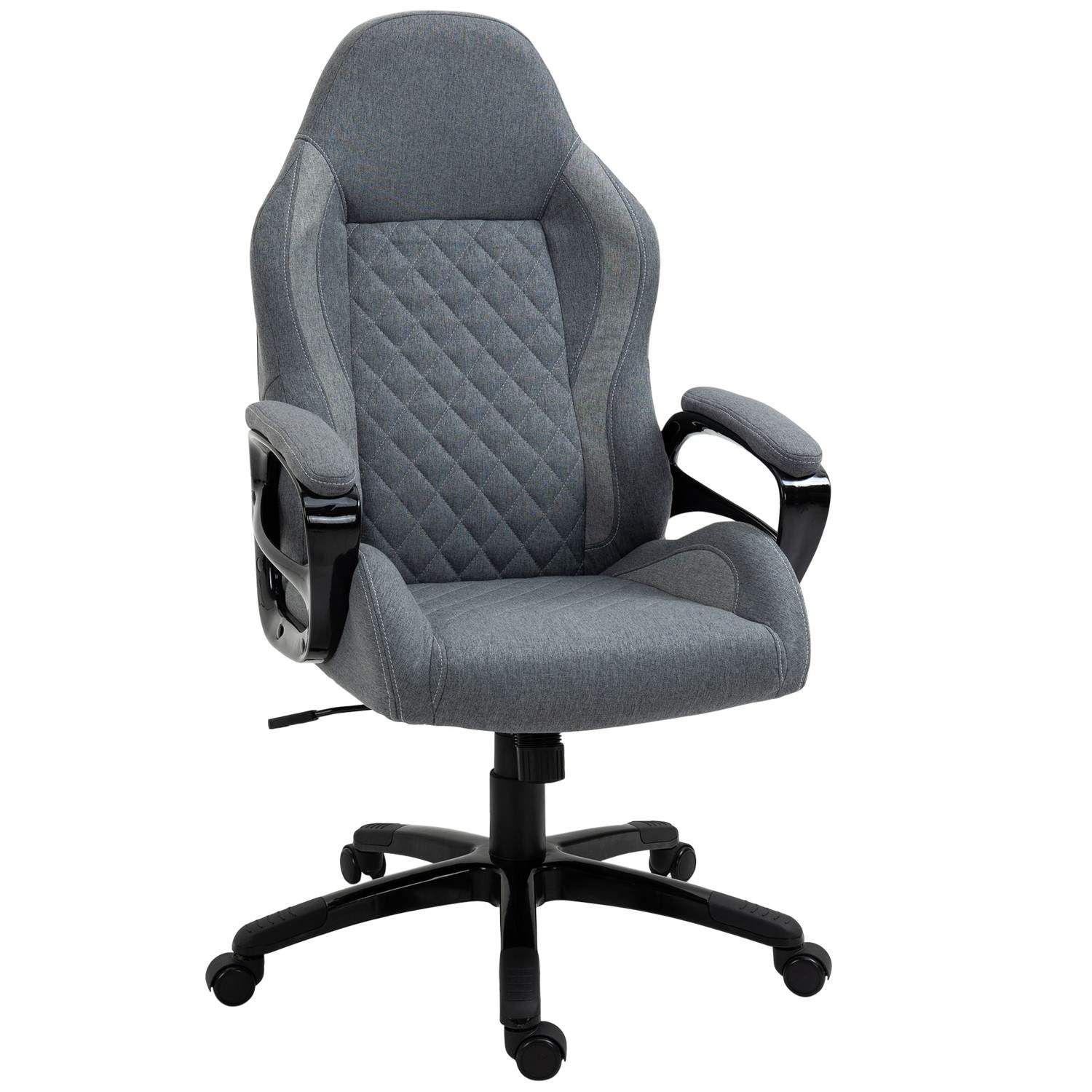 Ergonomisk grå kontorstol med massagefunktion