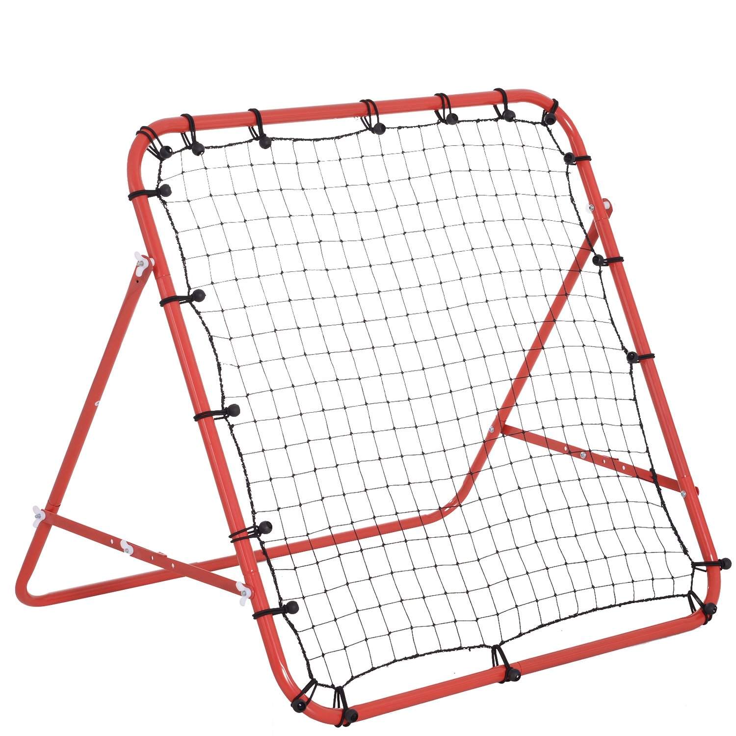 Justerbar Fodbold Rebounder Rød/Sort 96x80x96 cm
