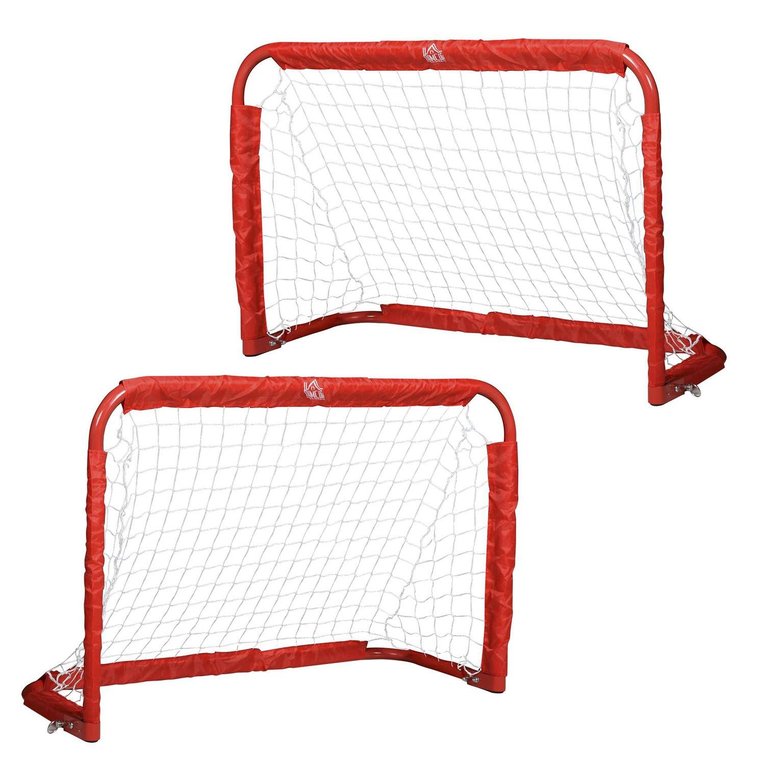 Hopfällbara Fotbollsmål Set, Röd, 90x36x60 cm | Hem & Hobby | Pryloteket
