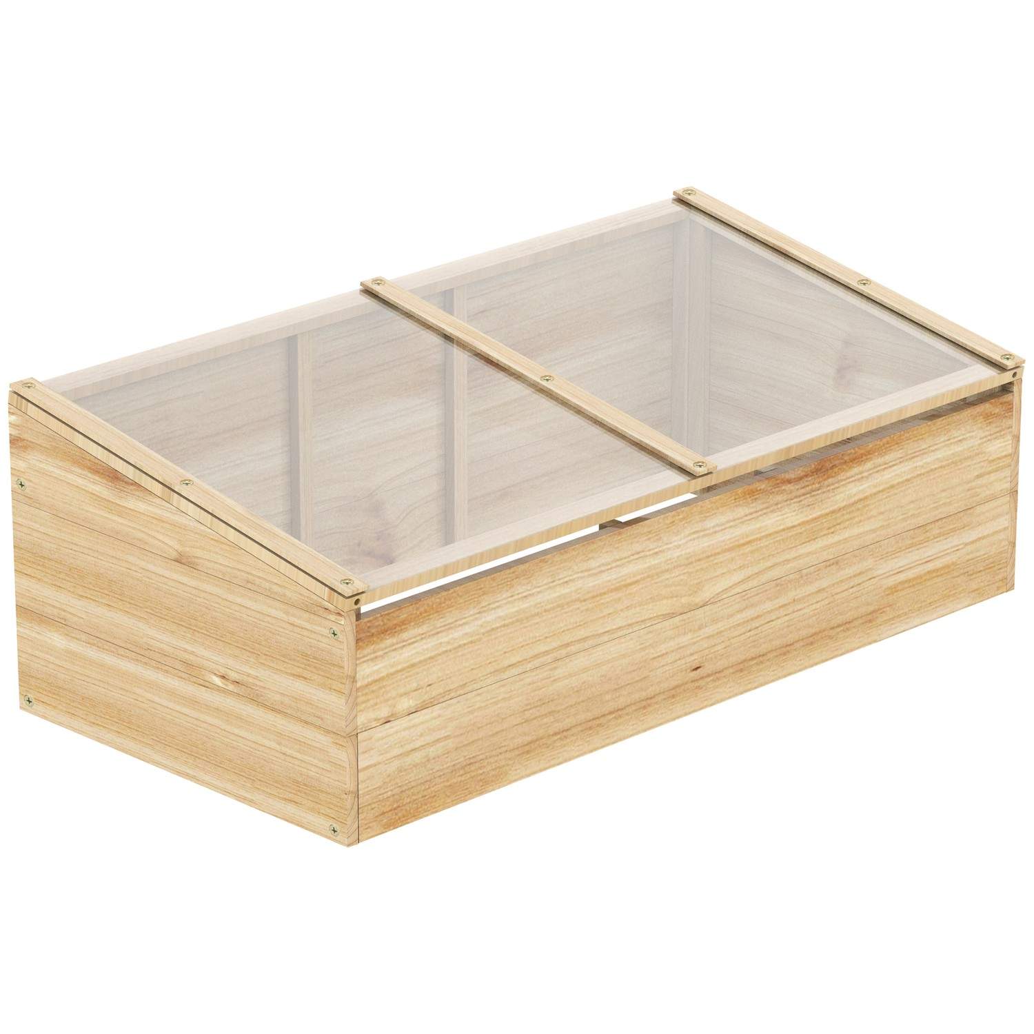 Træ Drivhus Kold ramme, Gran, 100x50x35 cm