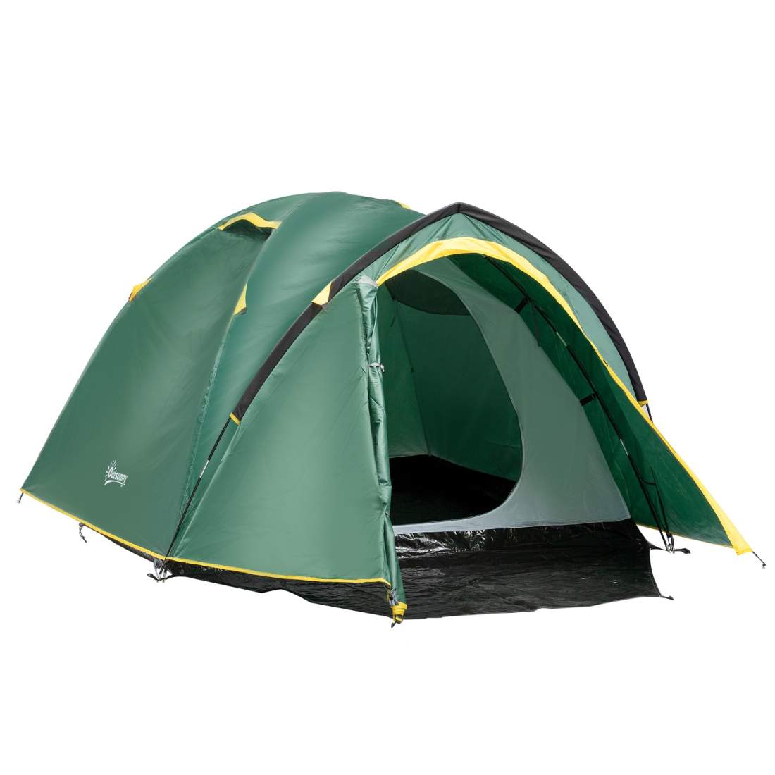 Dome Tält 2-3 Pers 190T Glasfiber Grön/Gul | Hem & Hobby | Pryloteket