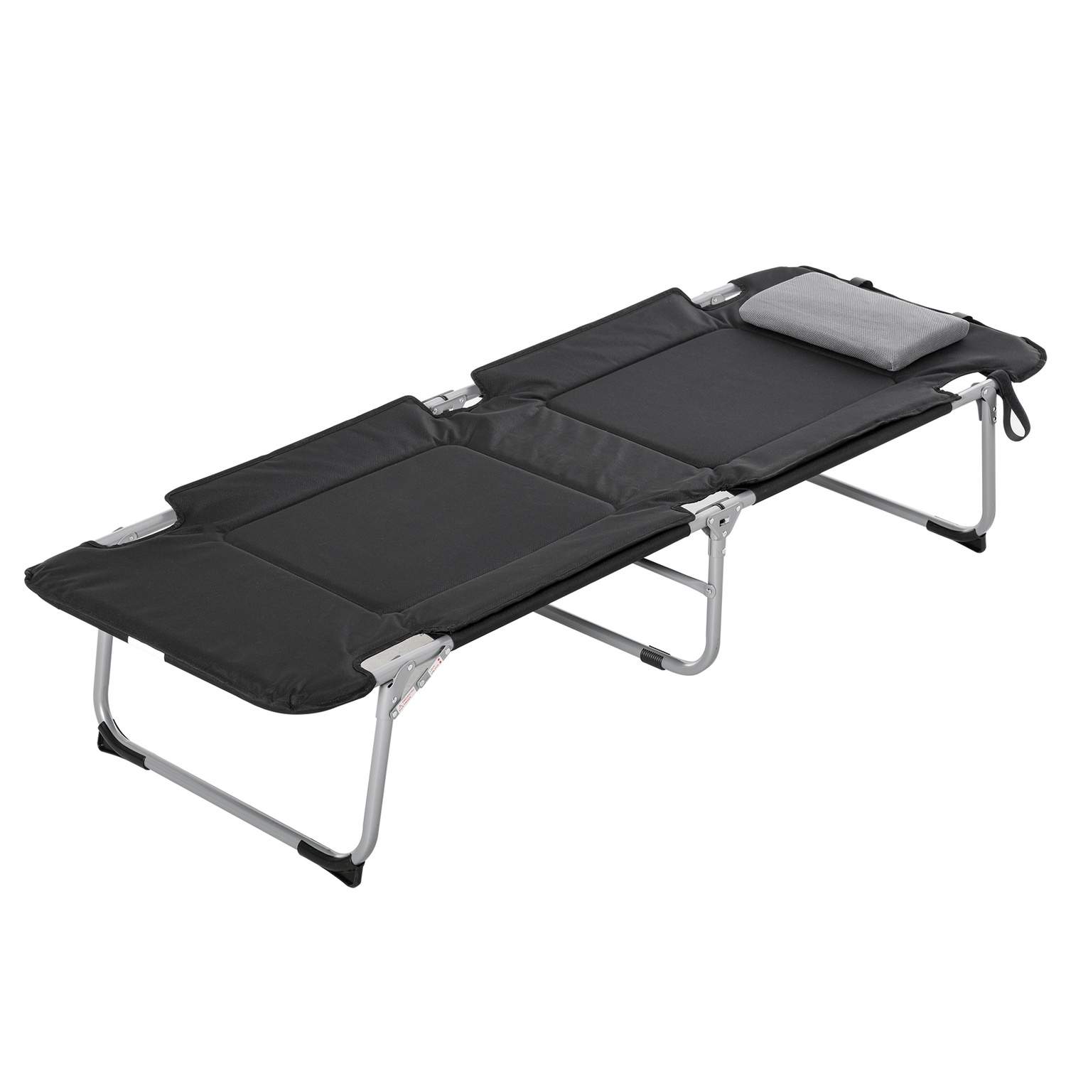 Nem sammenfoldelig campingseng med pude 183x66x33cm