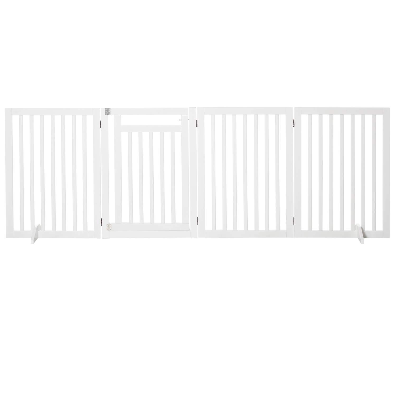 Foldebarriereport 81 cm Hvid Fritstående 4-pak