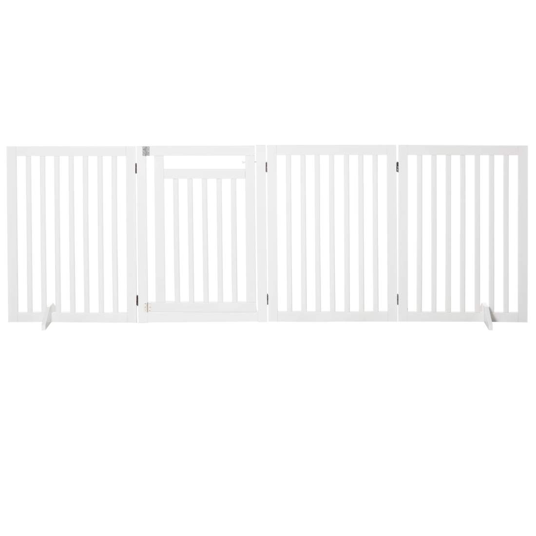 Vikbar Barriärgrind 81 cm Vit Fristående 4-pack | Hem & Hobby | Pryloteket