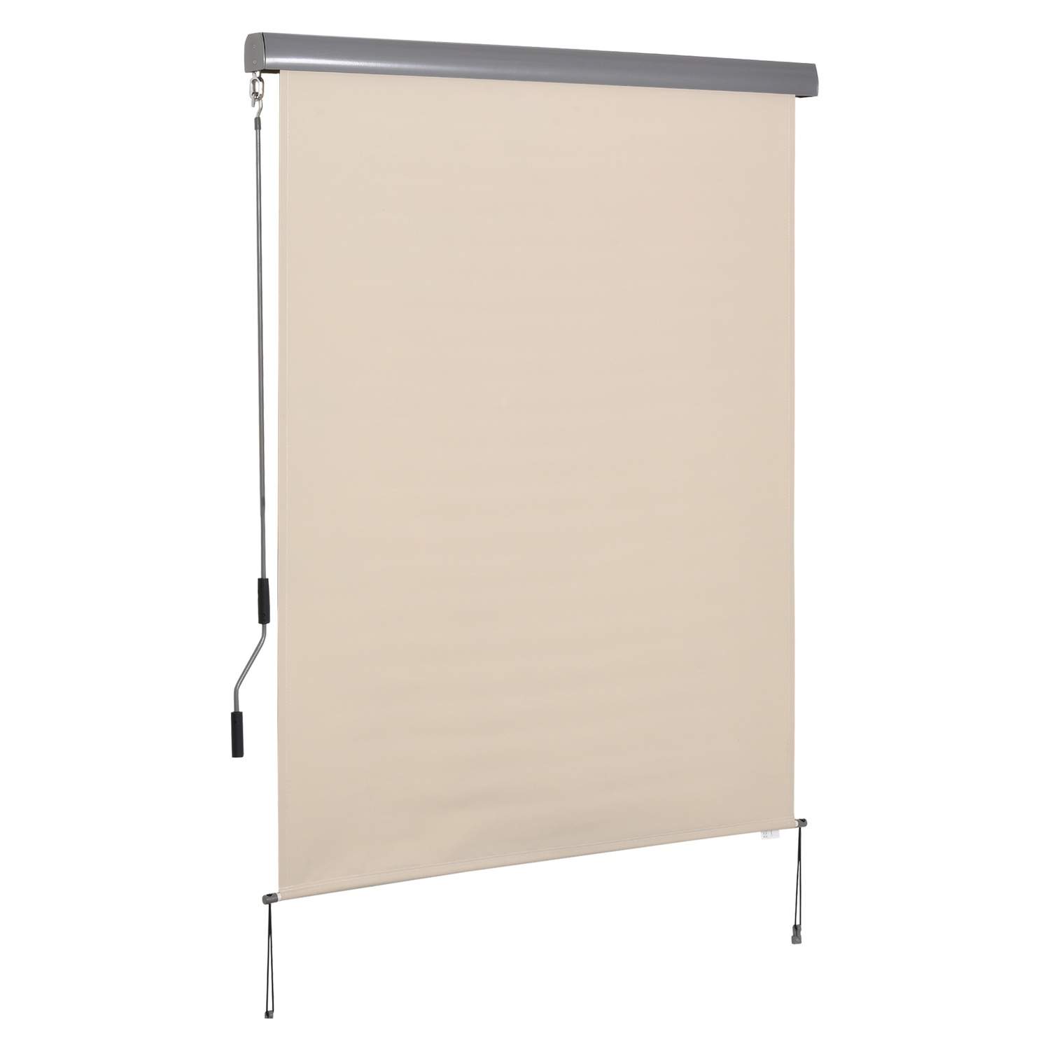 Altanmarkise med håndsving, vindbeskyttelse, 140x200 cm