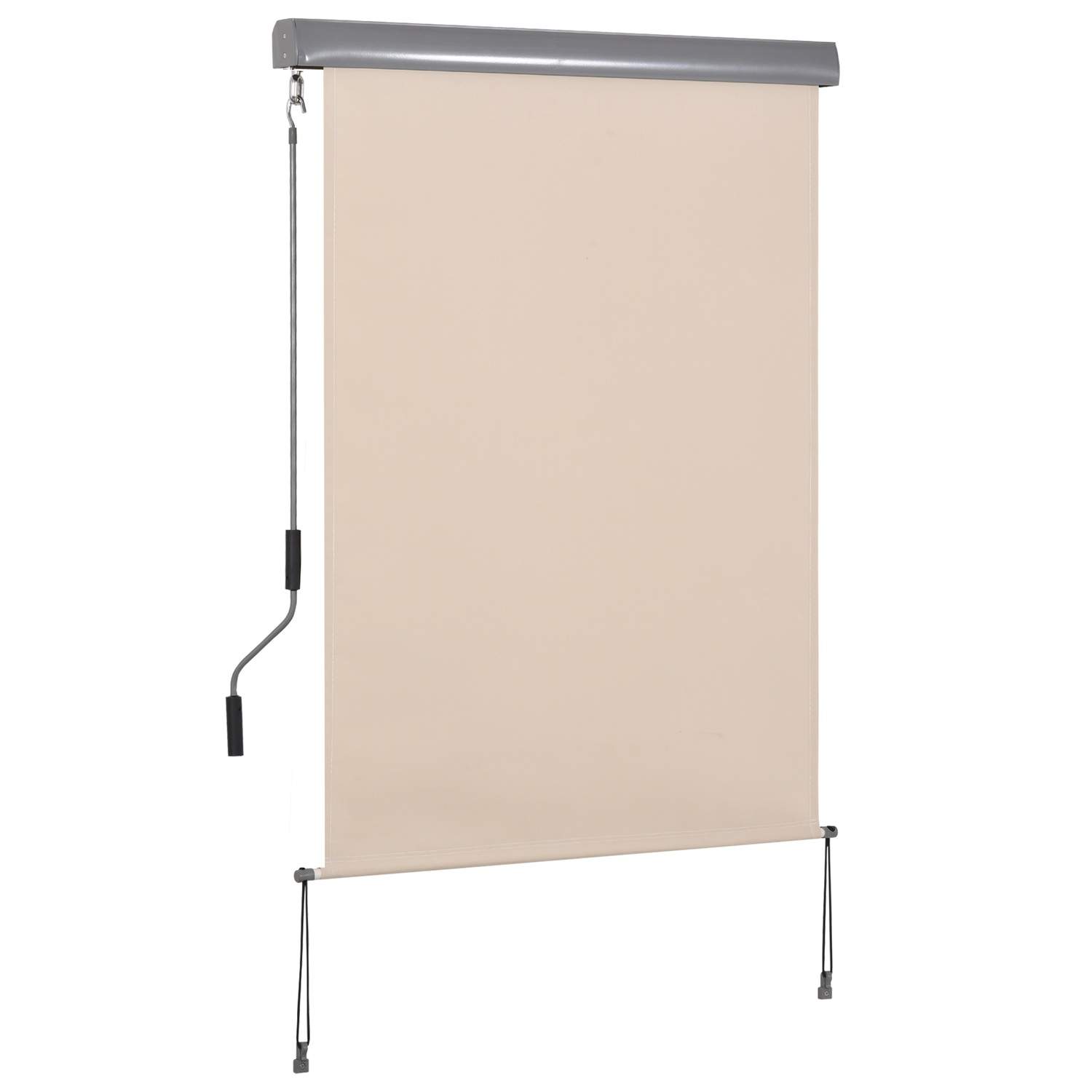 Cremehvid Lodret altanmarkise 100x140 cm