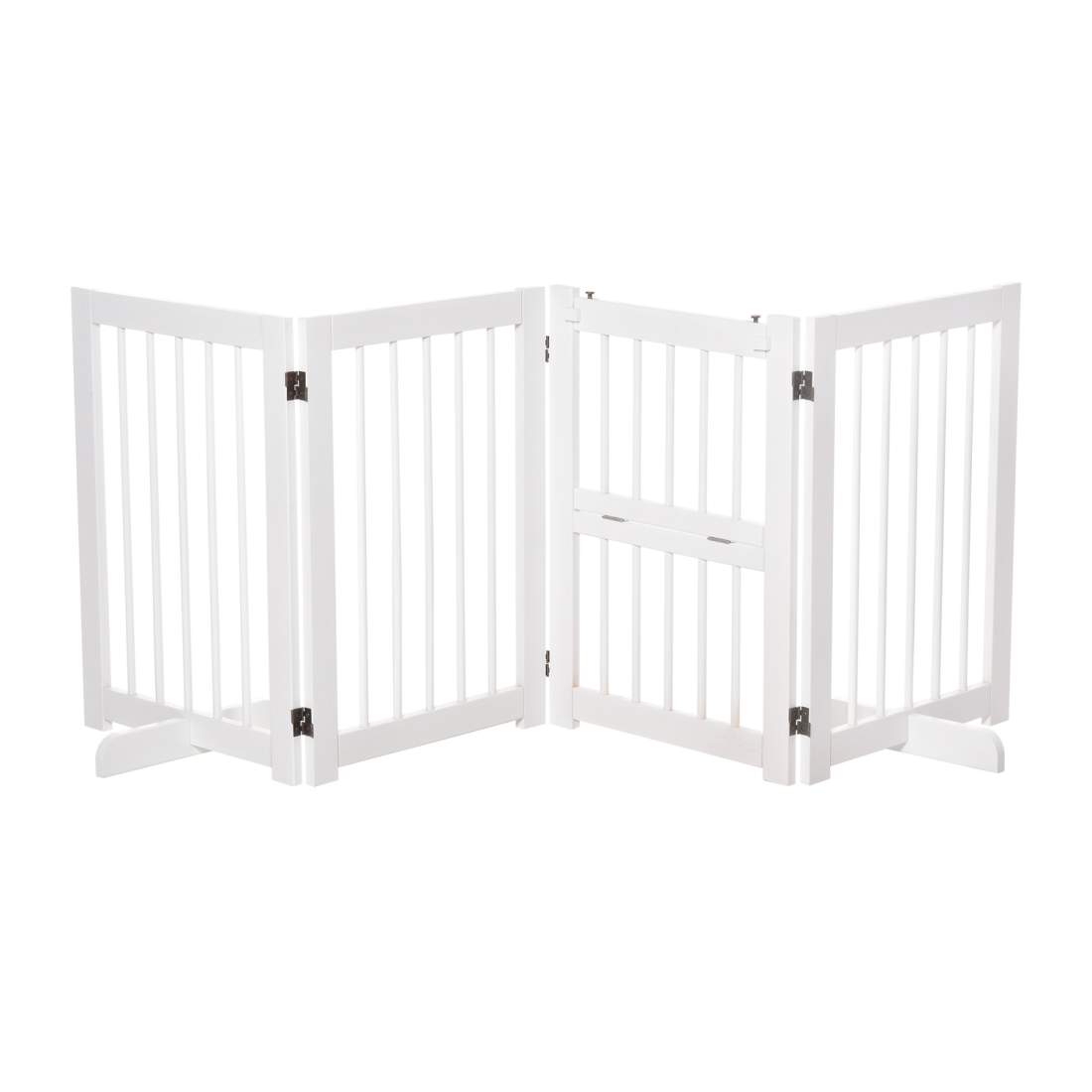 Vikbar Hundspärrdörr med Stödfötter, Vit 215x38x75 cm | Hem & Hobby | Pryloteket