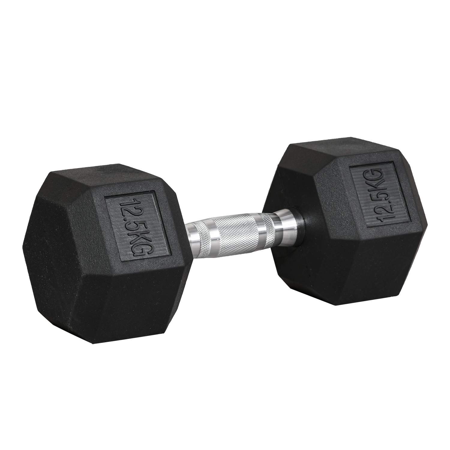 Sort Hexagon Dumbbell 12,5 kg Gummi & Metal
