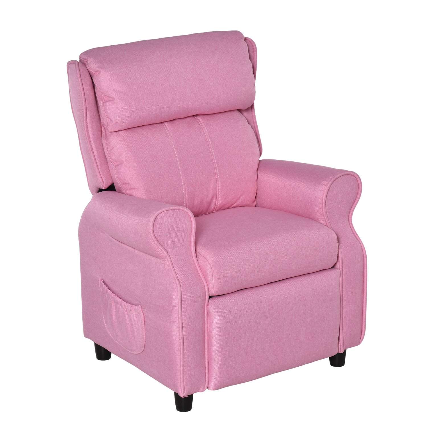 Justerbar Pink børnesofa med fodstøtte 3-5 år