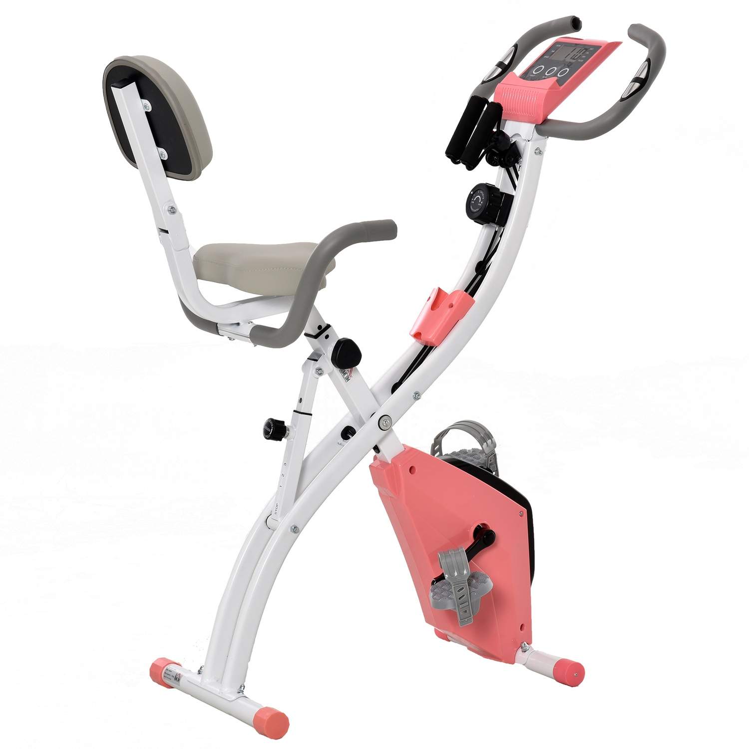 Sammenfoldelig motionscykel med LCD og 8 modstandsniveauer