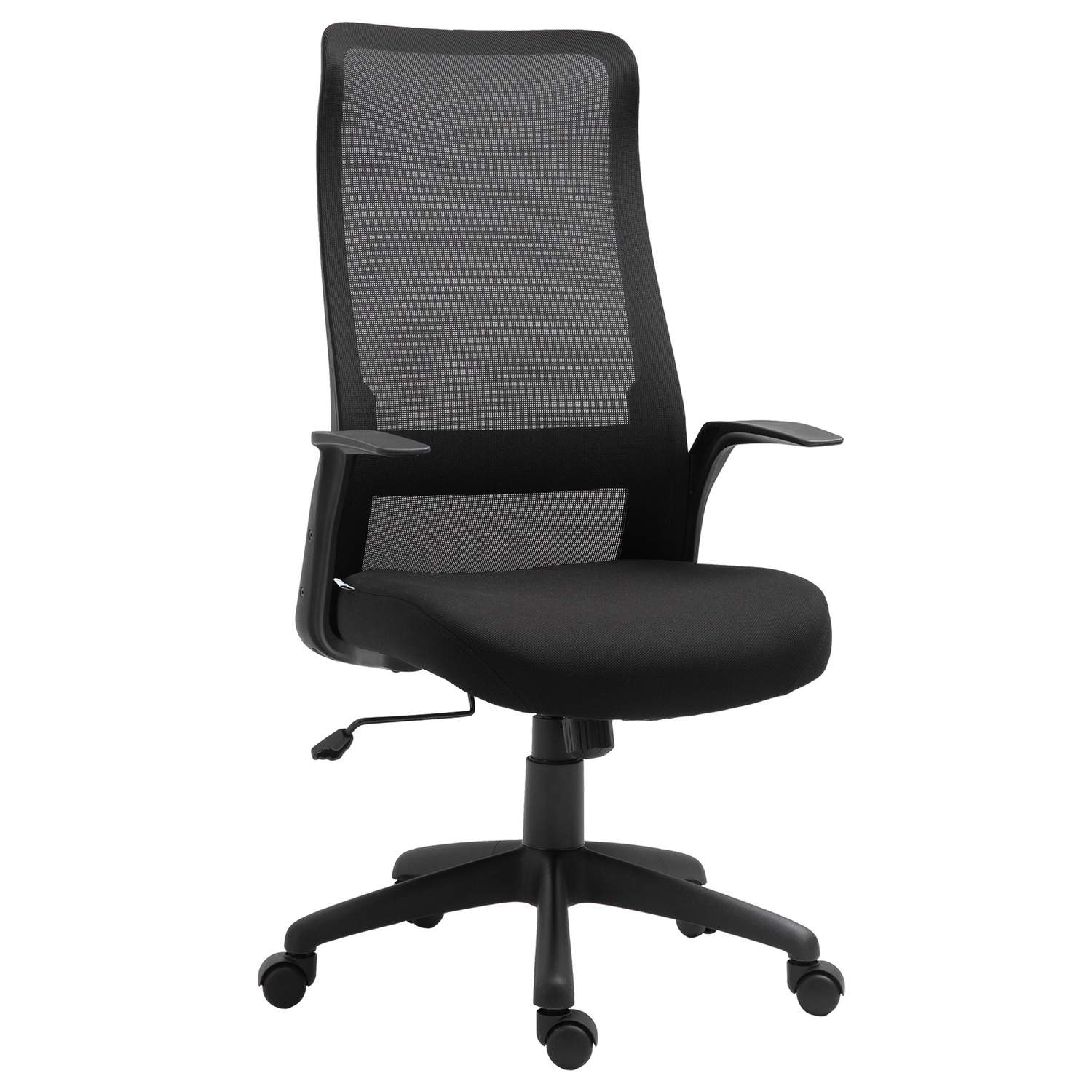 Ergonomisk sort kontorstol med 360° hjul