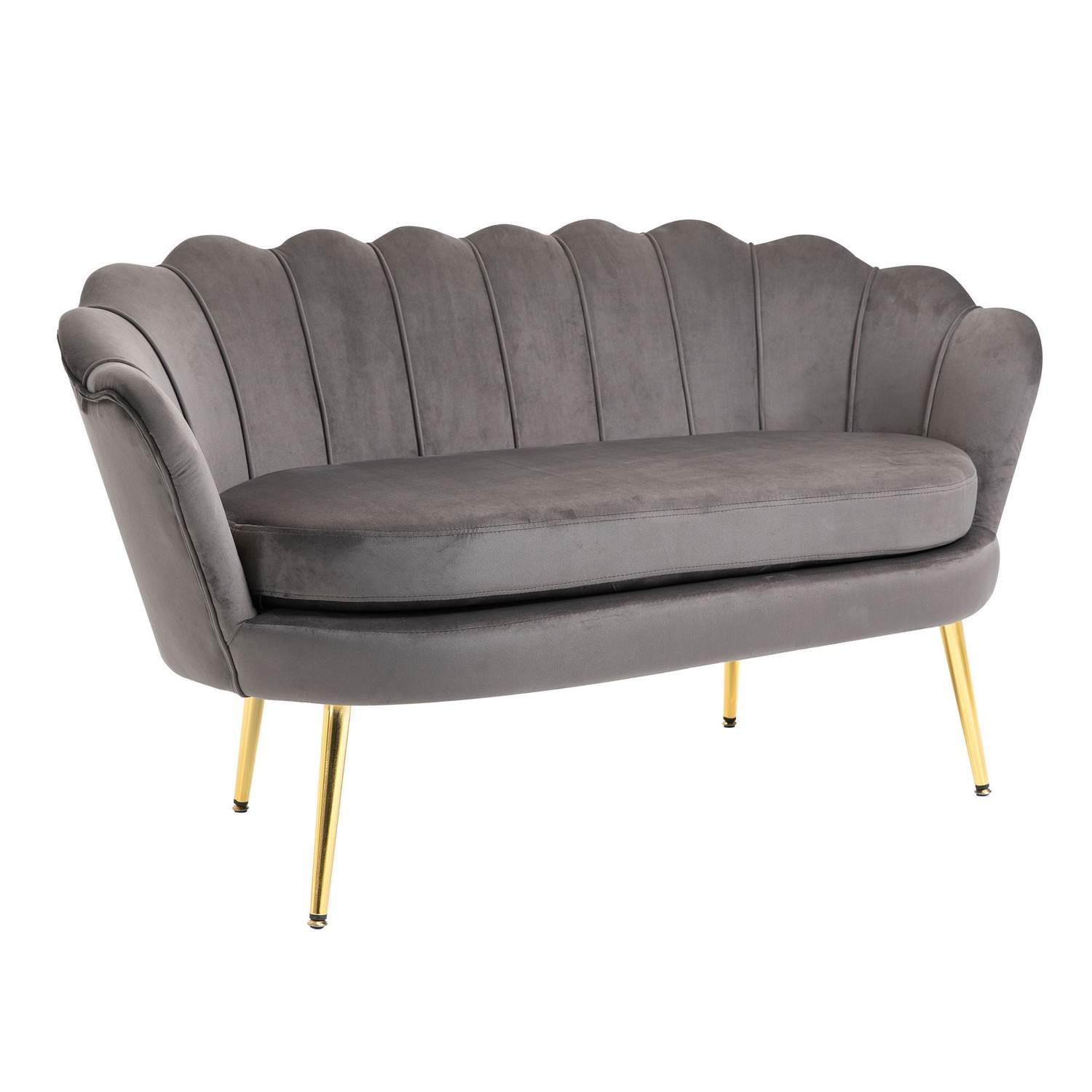 Elegant 2-personers stofsofa i fløjlspolyester