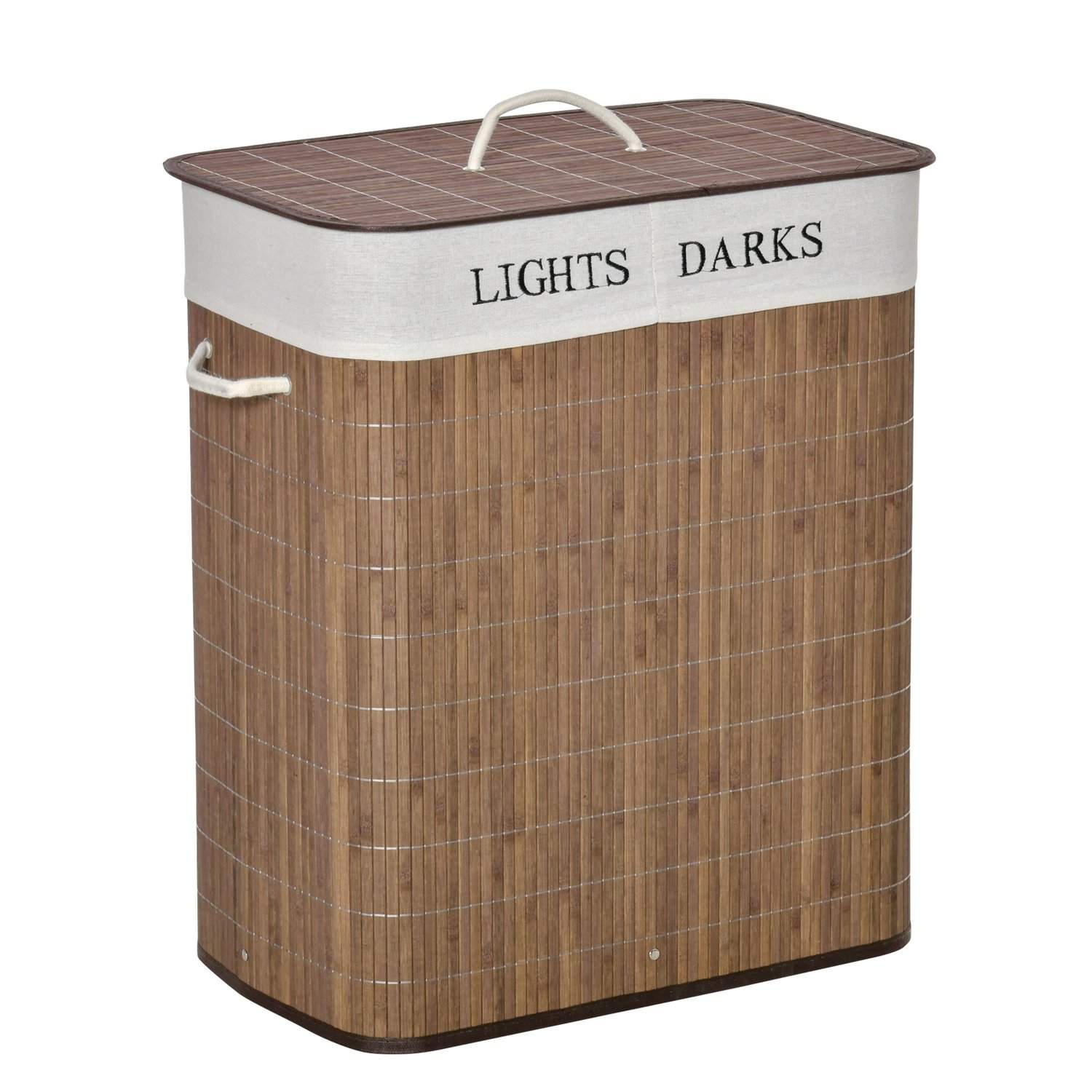 Stor vasketøjskurv 100L med vaskbar vasketøjspose